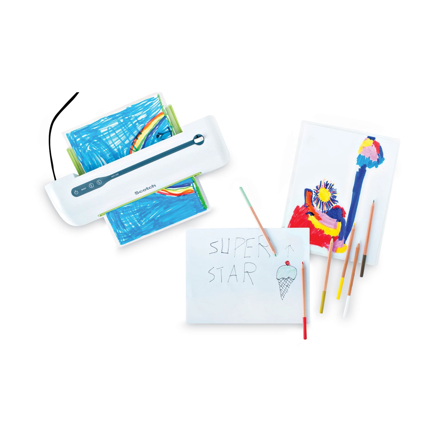 Scotch™ Self-Sealing Laminating Pouches, 9.5 Mil, 9" X 11.5", Gloss Clear, 25/pack