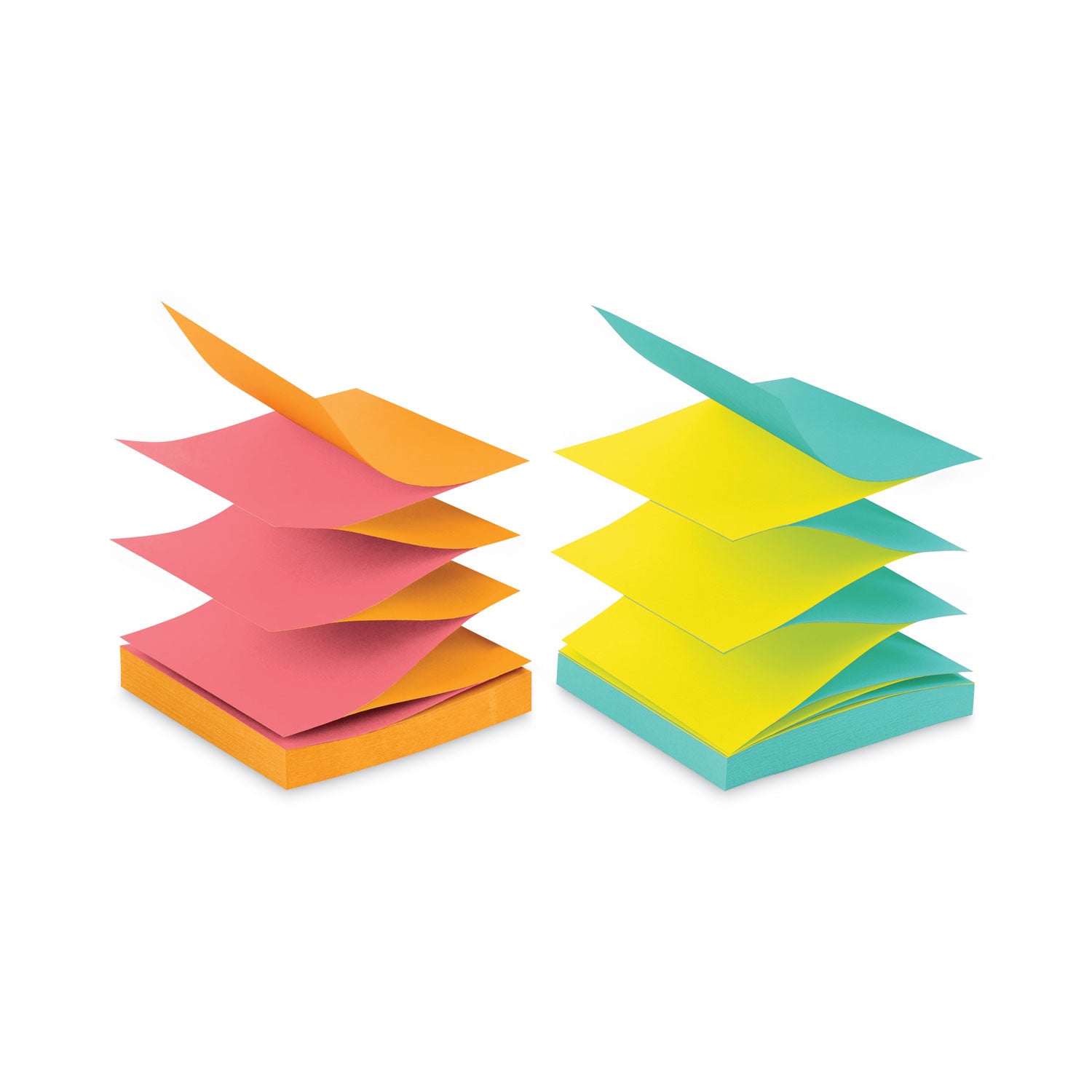 Post-it® Dispenser Notes Original Pop-up Refill, Poptimistic Collection Alternating-Color Value Pack, 3" x 3", 100 Sheets/Pad, 12 Pads/Pack
