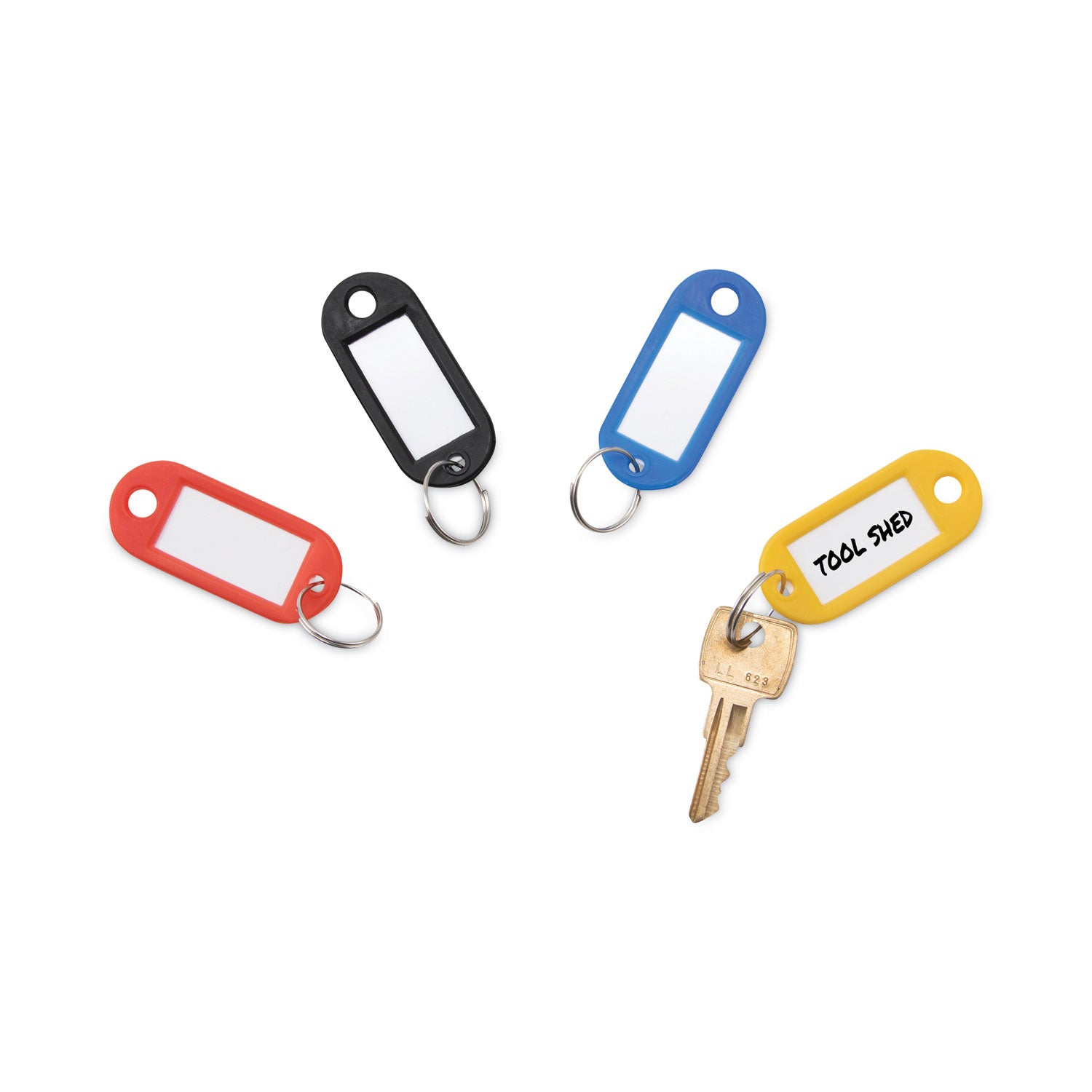 Advantus Key Tags Label Window, 0.88 X 0.19 X 2, Assorted, 20/pack