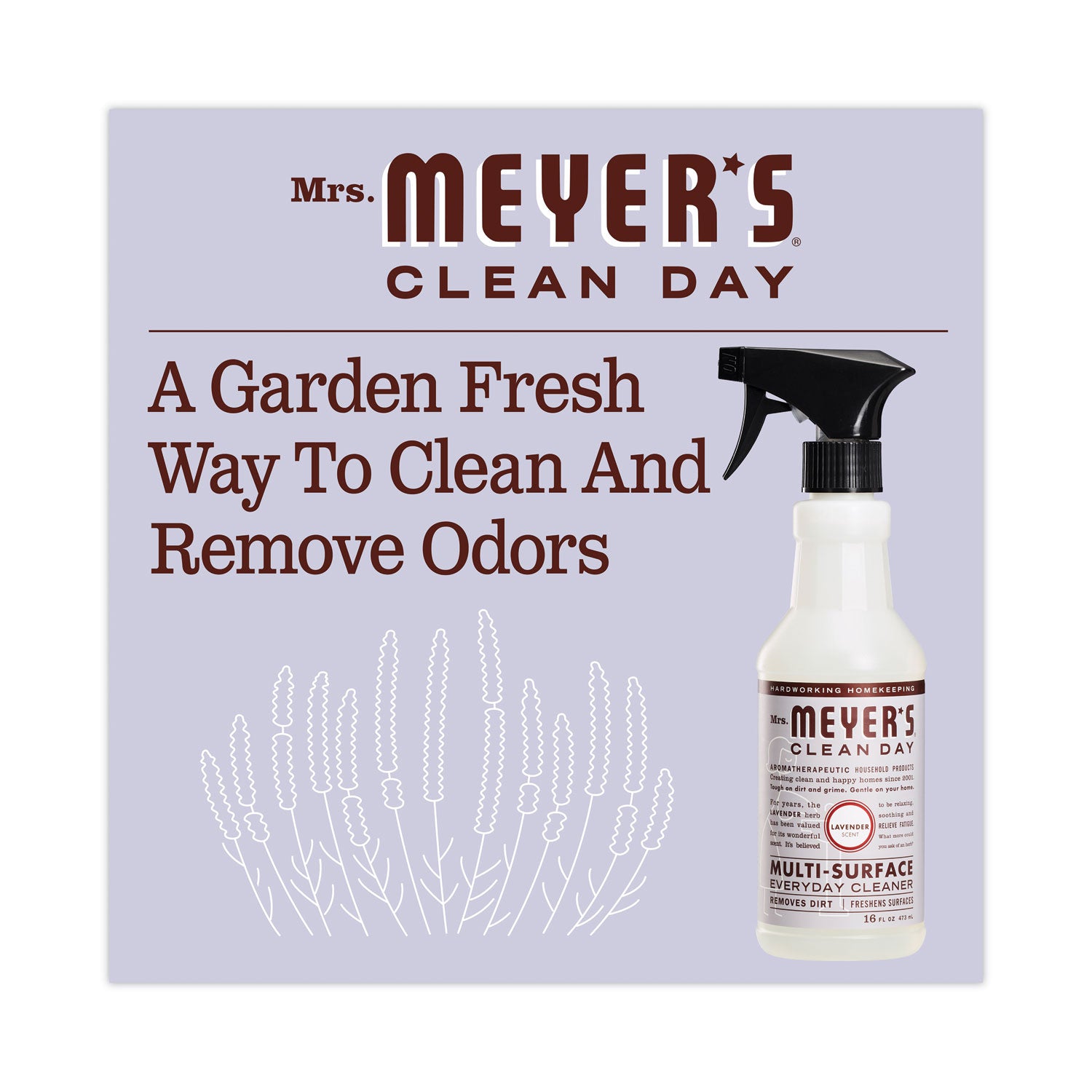 Mrs. Meyer's® Multi Purpose Cleaner, Lavender Scent, 16 Oz Spray Bottle