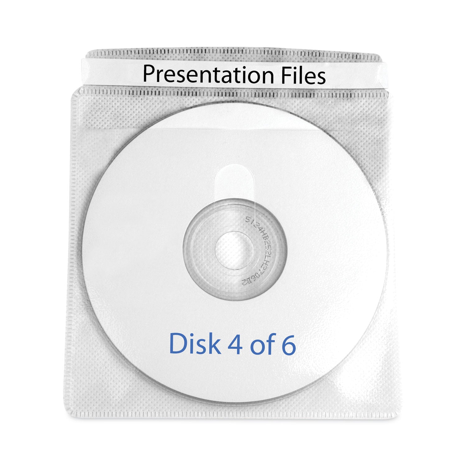 C-Line® Deluxe Individual CD/DVD Holders, 2 Disc Capacity, Clear/White, 50/Box