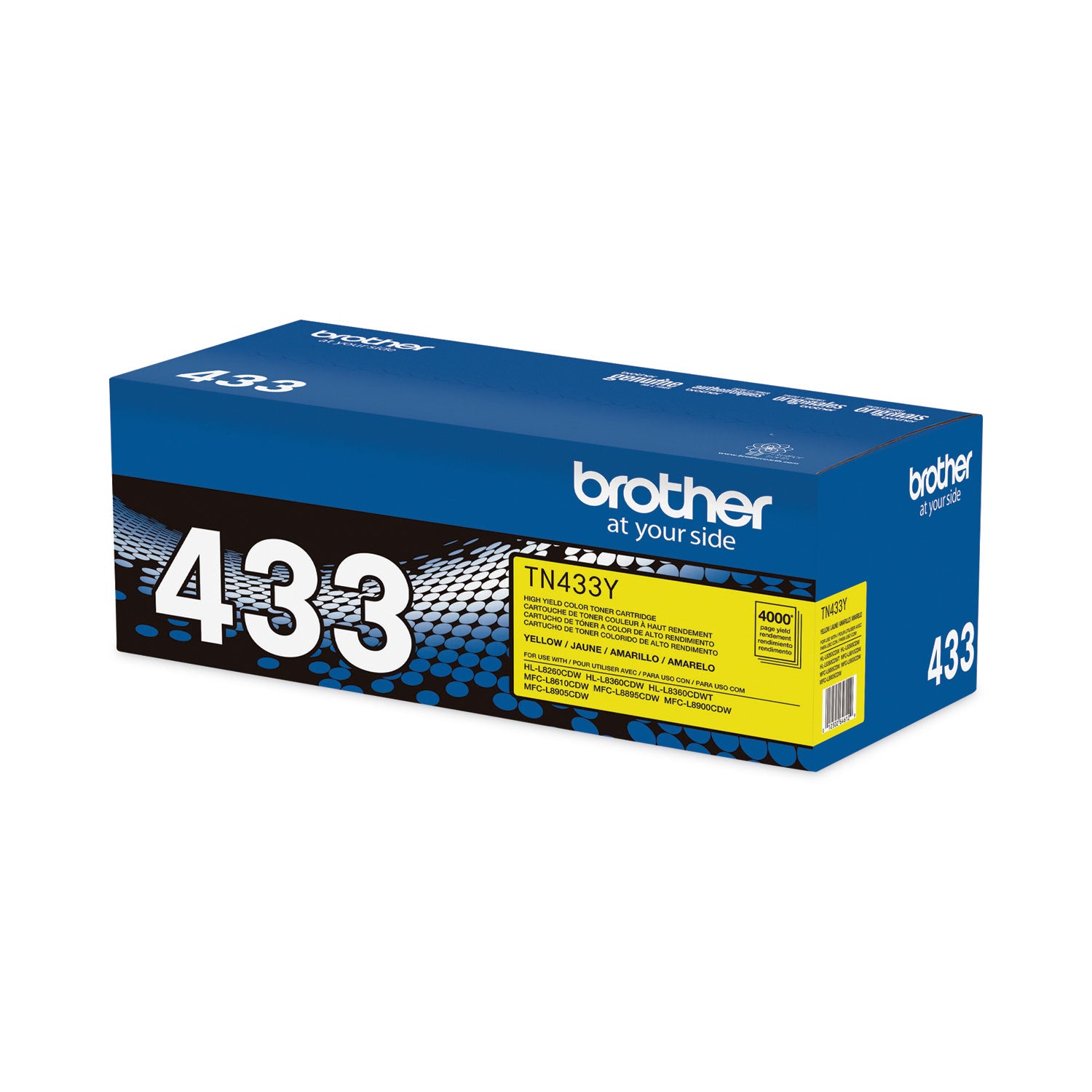 Brother Tn433y High-Yield Toner, 4,000 Page-Yield, Yellow