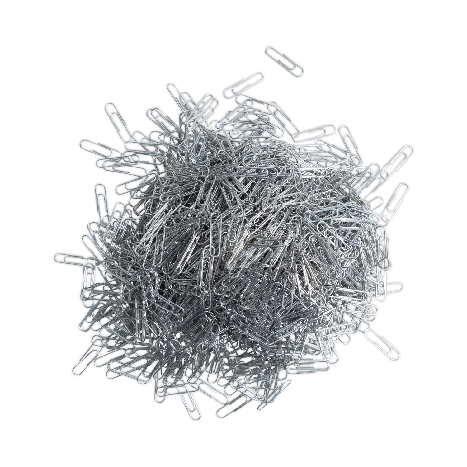 U Brands Paper Clips, Medium, Vinyl-Coated, Silver, 200 Clips/Box, 5 Boxes/Pack