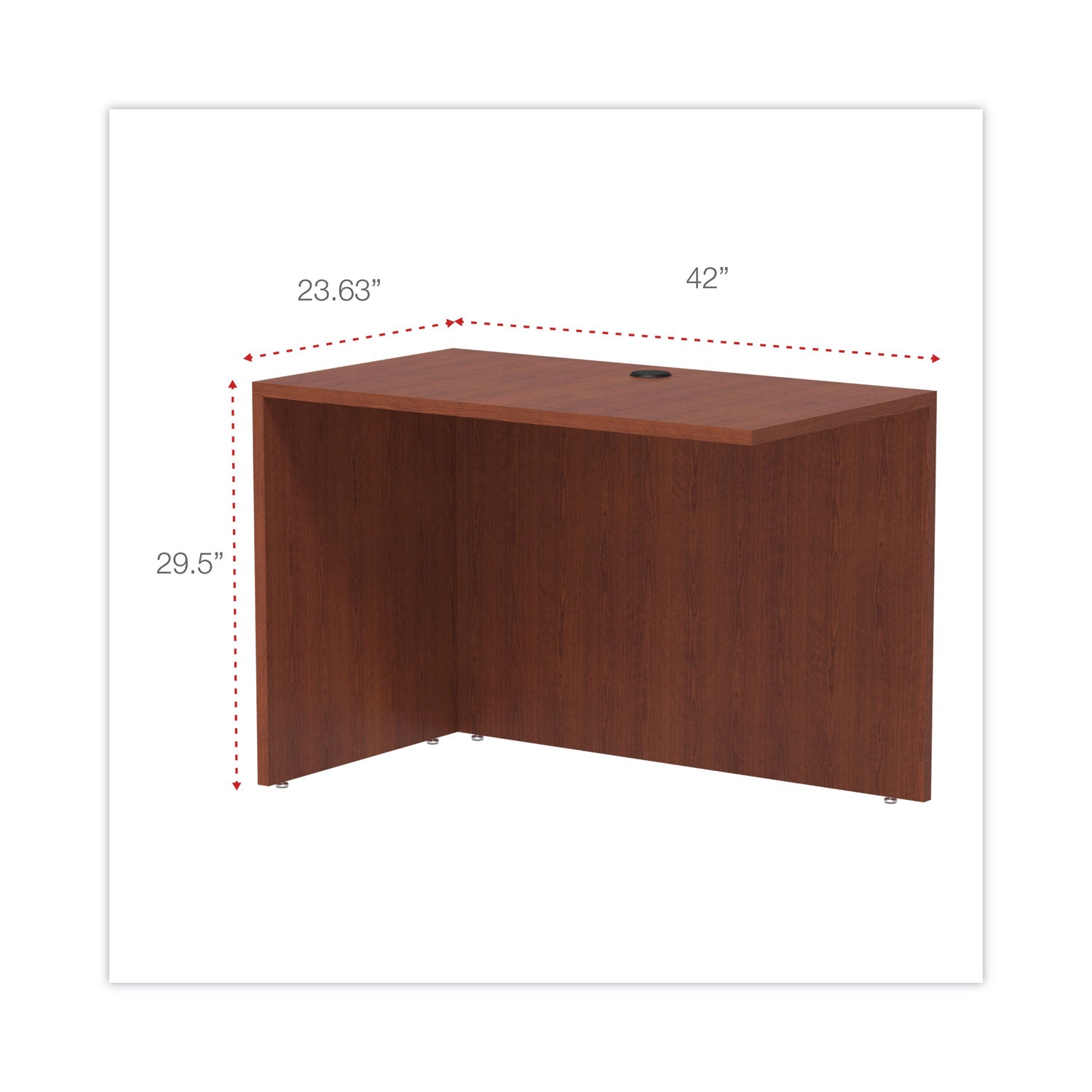 Alera® Alera Valencia Series Reversible Return/Bridge Shell, 42w x 23.63d x 29.5h, Medium Cherry