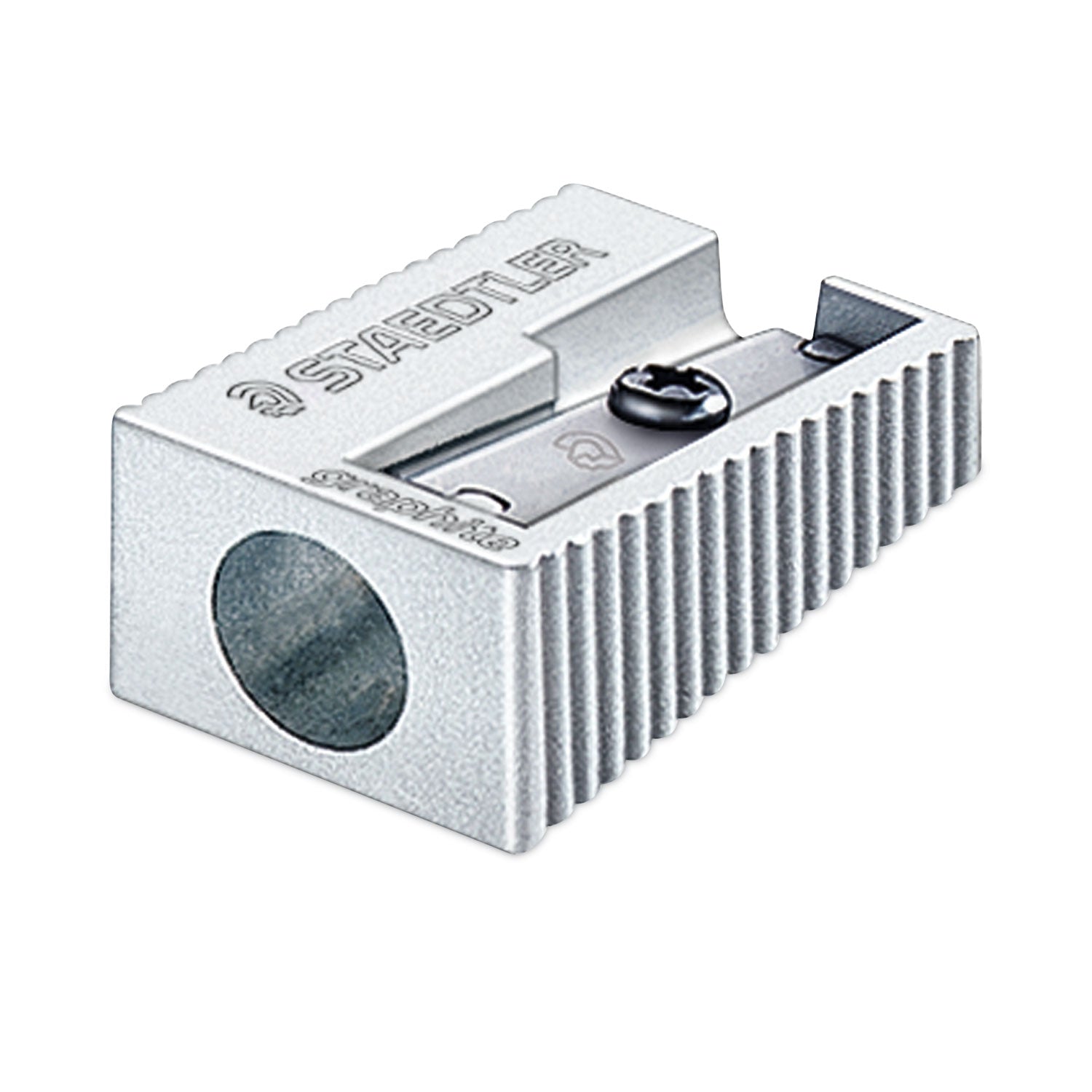 Staedtler® Handheld Metal Pencil Sharpener, 1.13 X 0.63 X 0.5, Silver, 4/pack