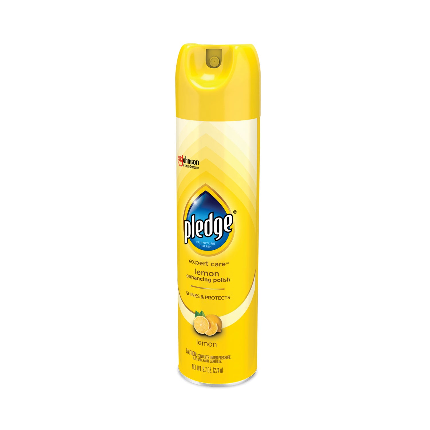 Pledge® Furniture Polish, Lemon, 9.7 Oz Aerosol Spray