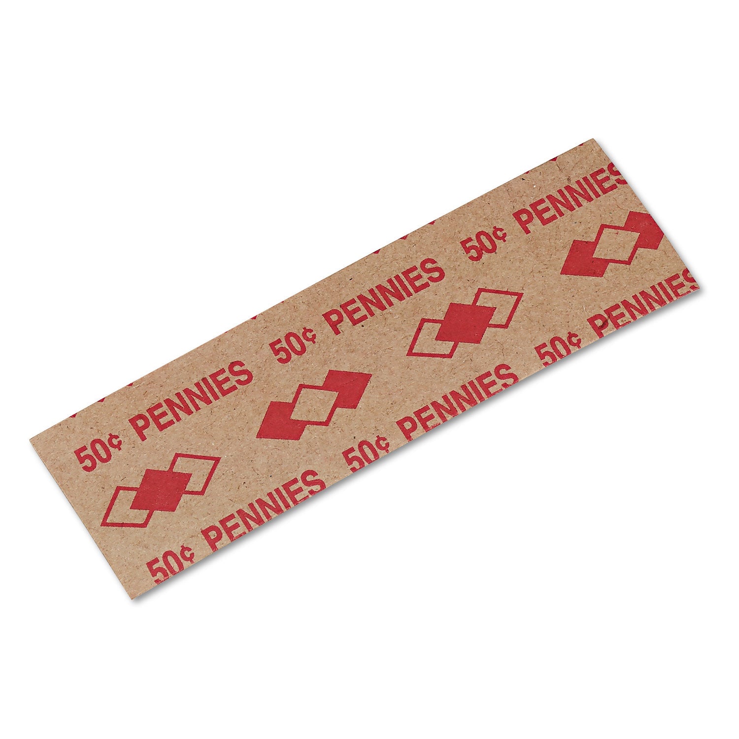 Iconex™ Tubular Coin Wrappers, Pennies, $.50, Pop-Open Wrappers, 1000/pack