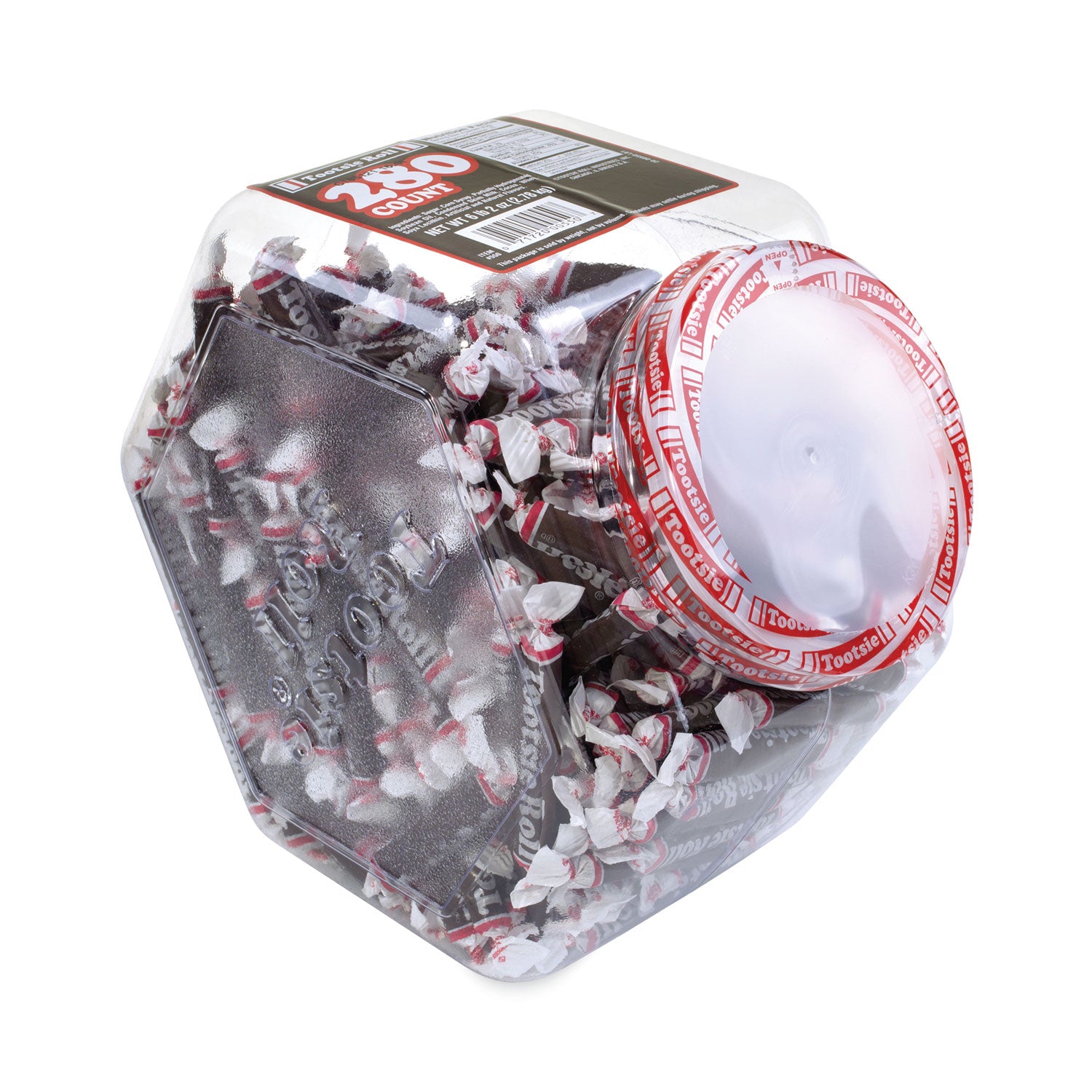 Tootsie Roll® Tub, Approximately 280 Individually Wrapped Rolls, 6.75 lb Tub