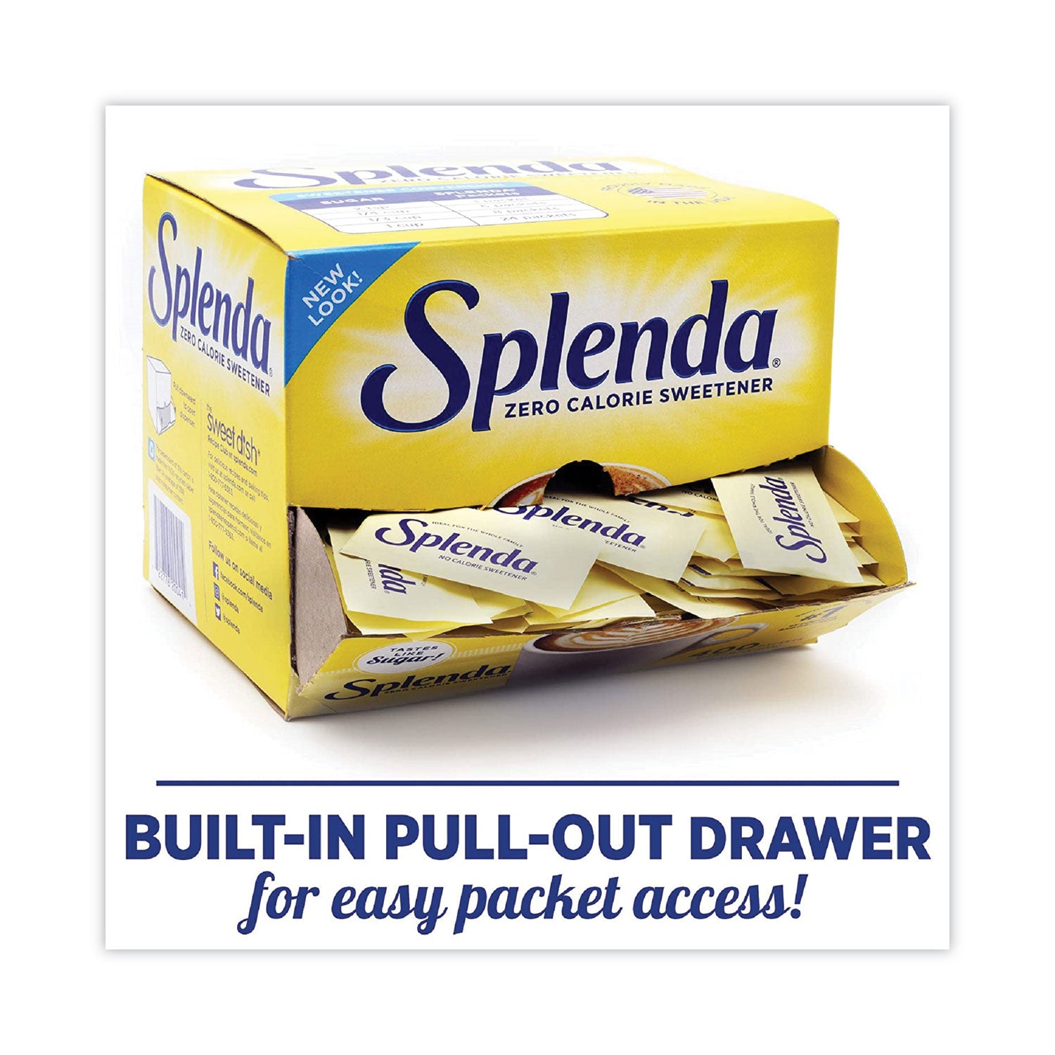 Splenda® No Calorie Sweetener, 0.04 oz Packet, 400/Box, 6 Boxes/Carton
