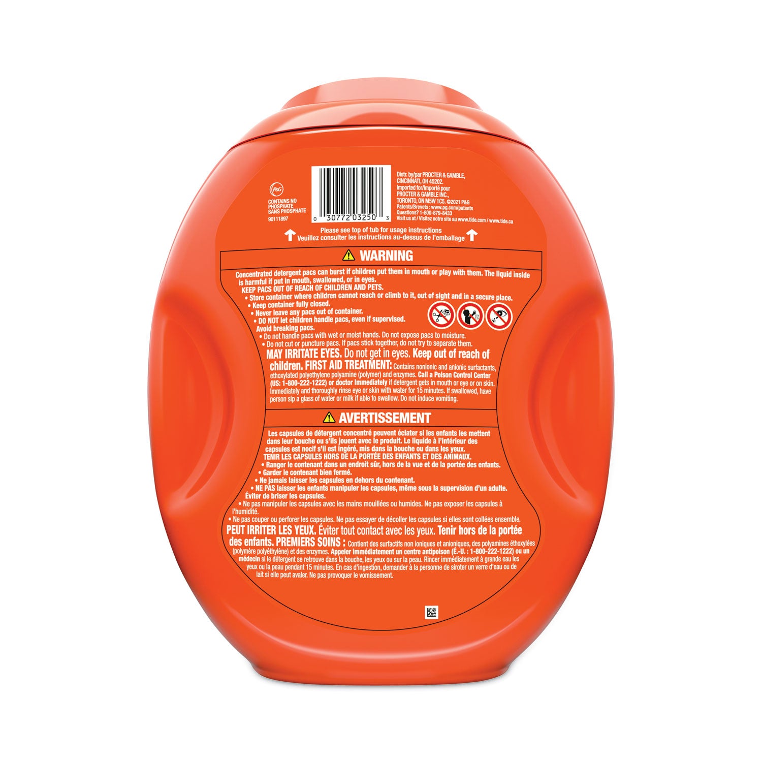 Tide® Pods, Spring Meadow, 112 Pods/Tub, 4 Tubs/Carton