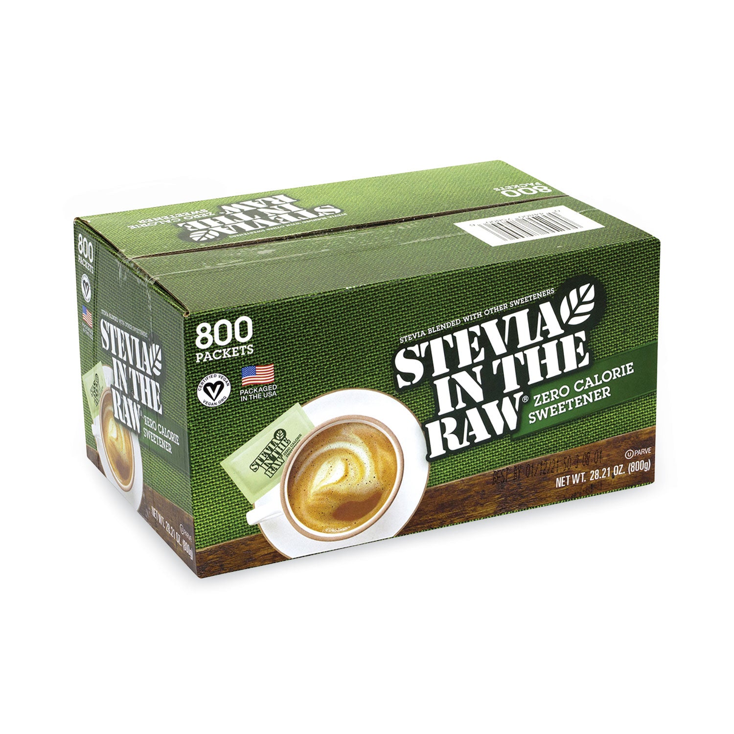 Stevia in the Raw® Sweetener, 1 g Packet, 800/Box