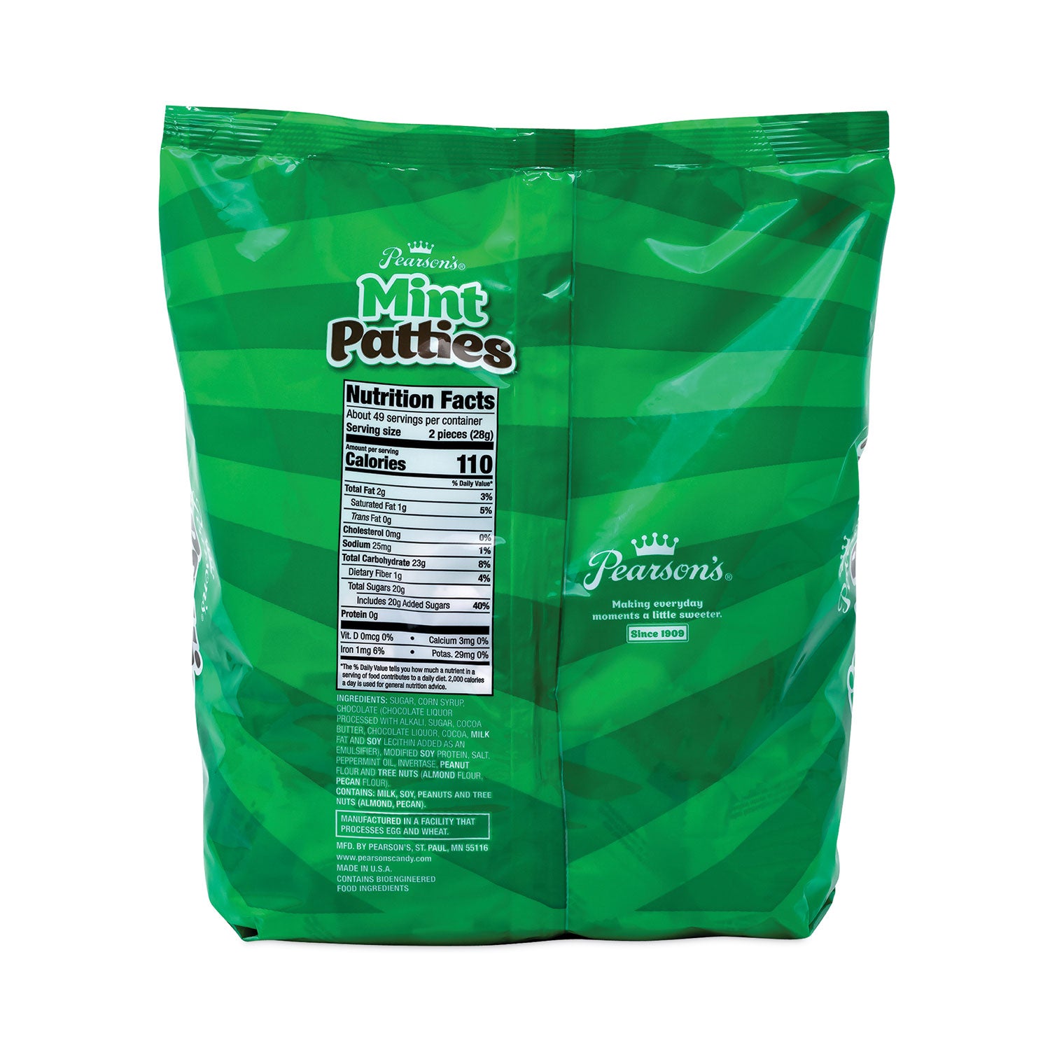 Pearson's® Mint Patties,175 Individually Wrapped, 3 lb Bag