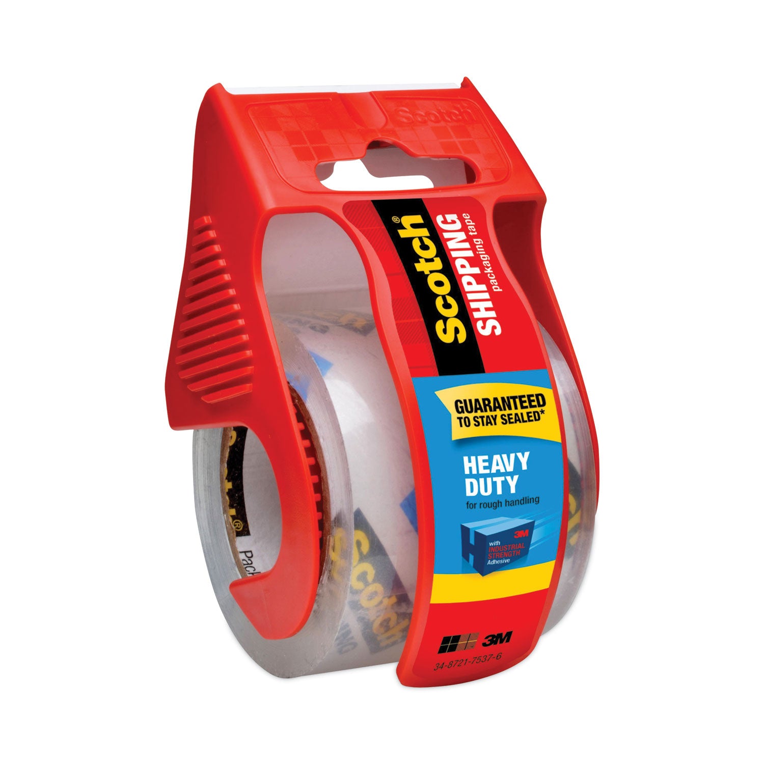 Scotch® 3850 Heavy-Duty Packaging Tape With Dispenser, 1.5" Core, 1.88" X 66.66 Ft, Clear, 6/pack