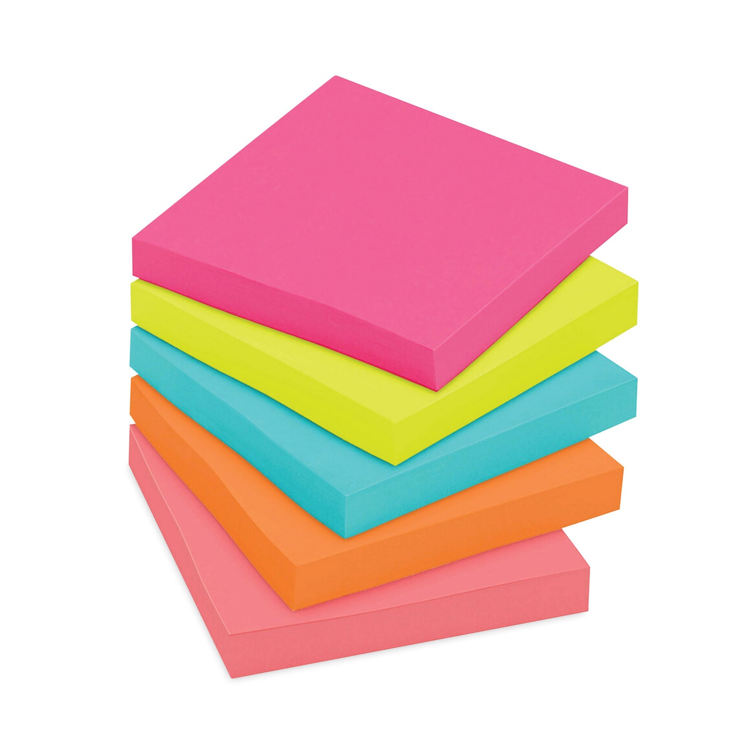 Post-it® Notes Original Pads in Poptimistic Collection Colors, 3" x 3", 100 Sheets/Pad, 5 Pads/Pack