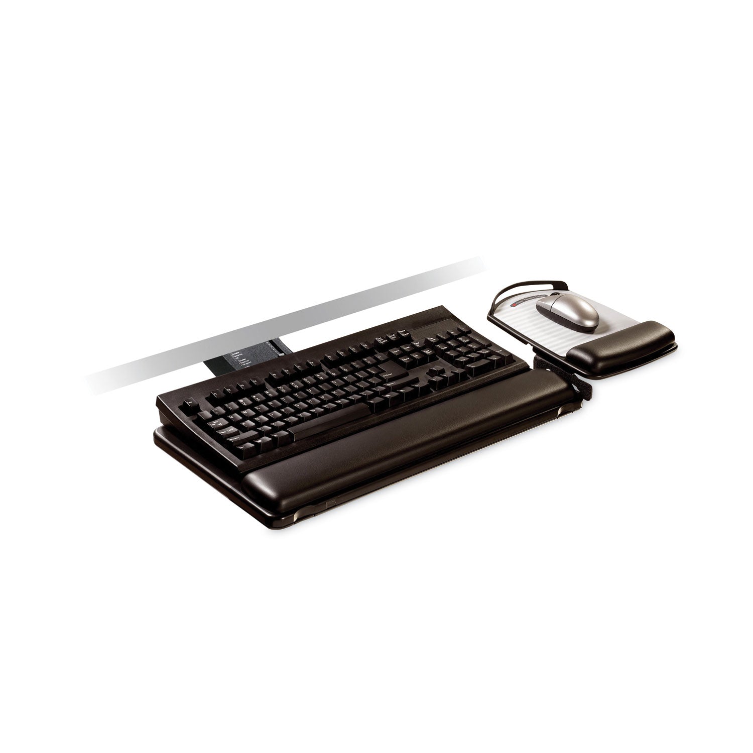 3M™ Sit/stand Easy Adjust Keyboard Tray, Highly Adjustable Platform,, Black