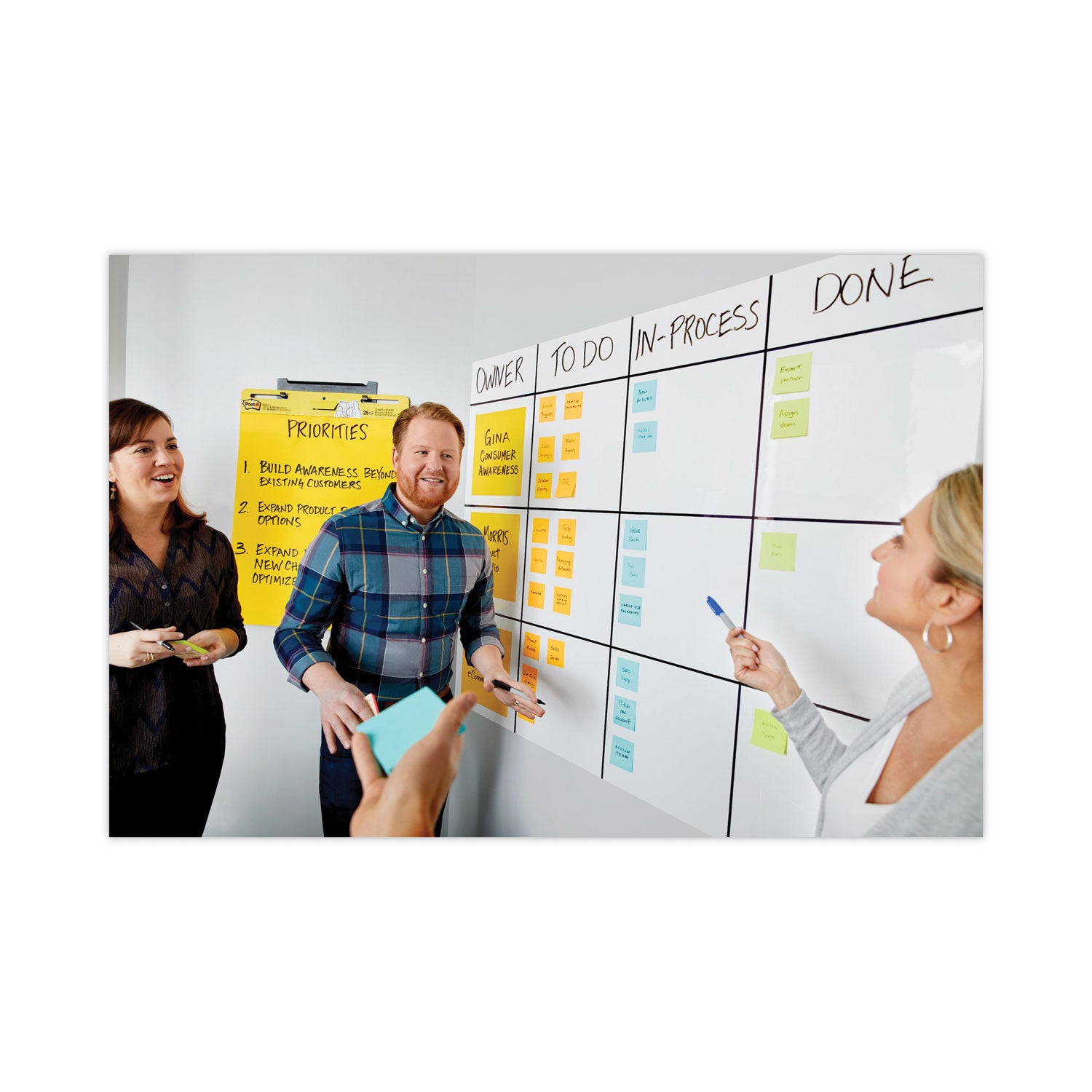 Post-it® Dry Erase Surface, Laminate Film, 72" x 7 mil x 48", White