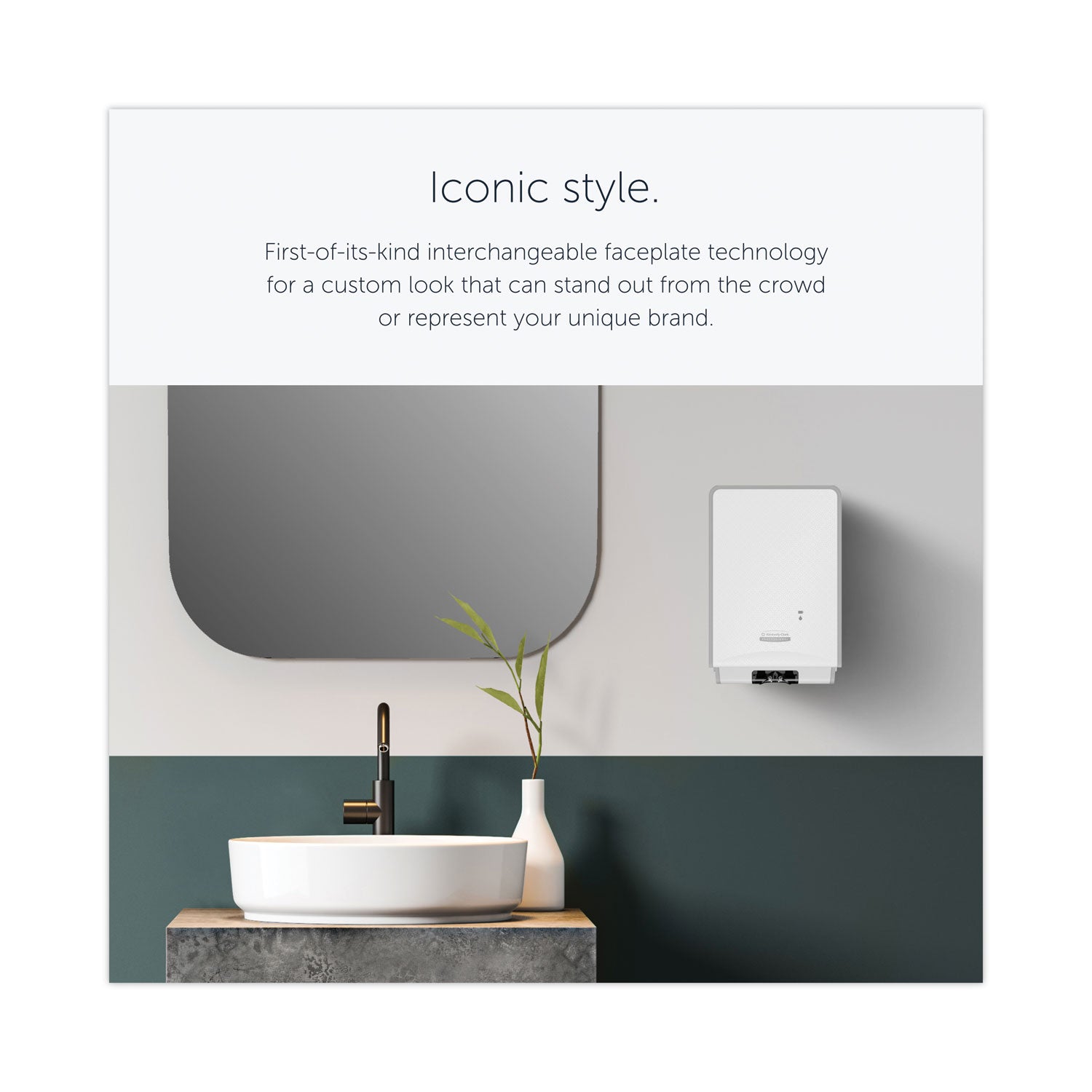 Kimberly-Clark Professional* ICON Automatic Soap and Sanitizer Dispenser, 1.2 L, 8.06 x 14.18 x 4.75, White Mosaic