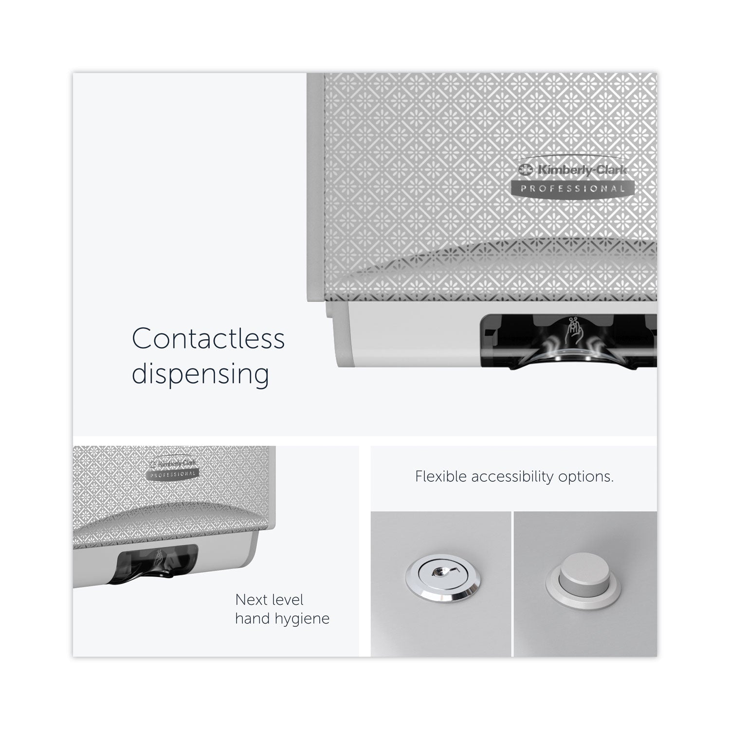 Kimberly-Clark Professional* ICON Automatic Soap and Sanitizer Dispenser, 1.2 L, 8.06 x 14.18 x 4.75, Silver Mosaic