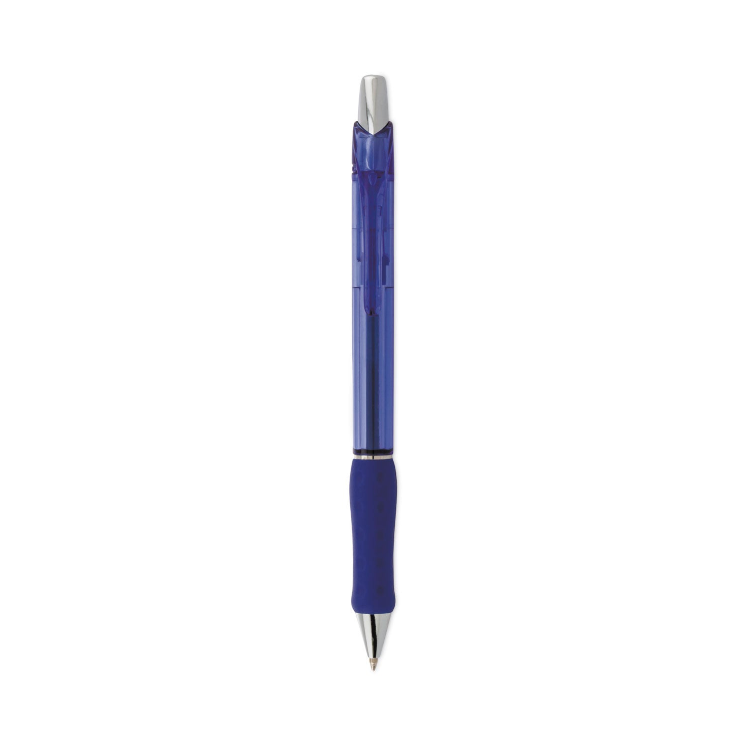 R.S.V.P. Super RT Ballpoint Pen, Retractable, Medium 0.7 mm, Blue Ink, Translucent Blue/Blue Barrel, Dozen