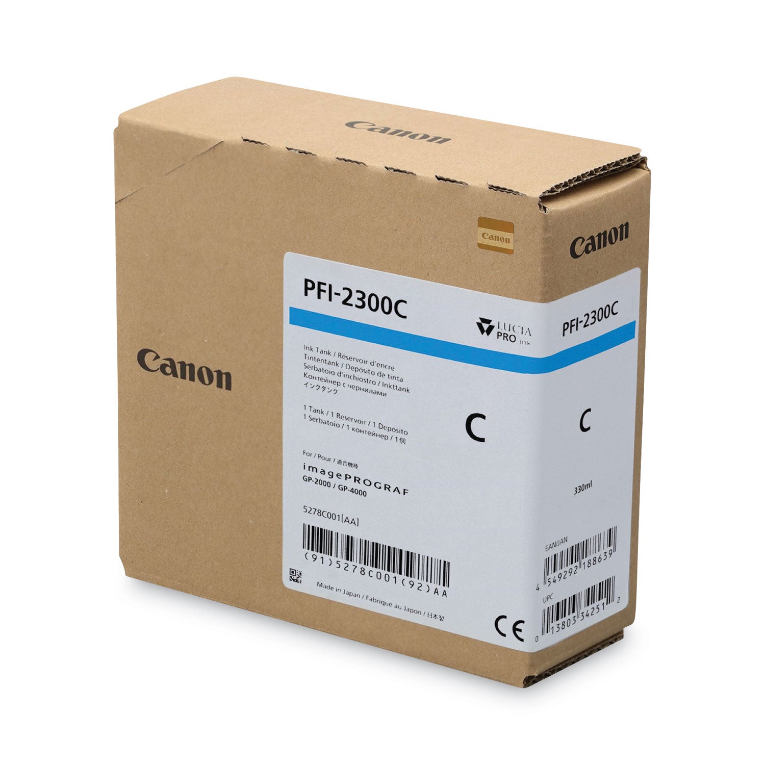 Canon® 5278C001AA (PFI-2300) Ink, Cyan