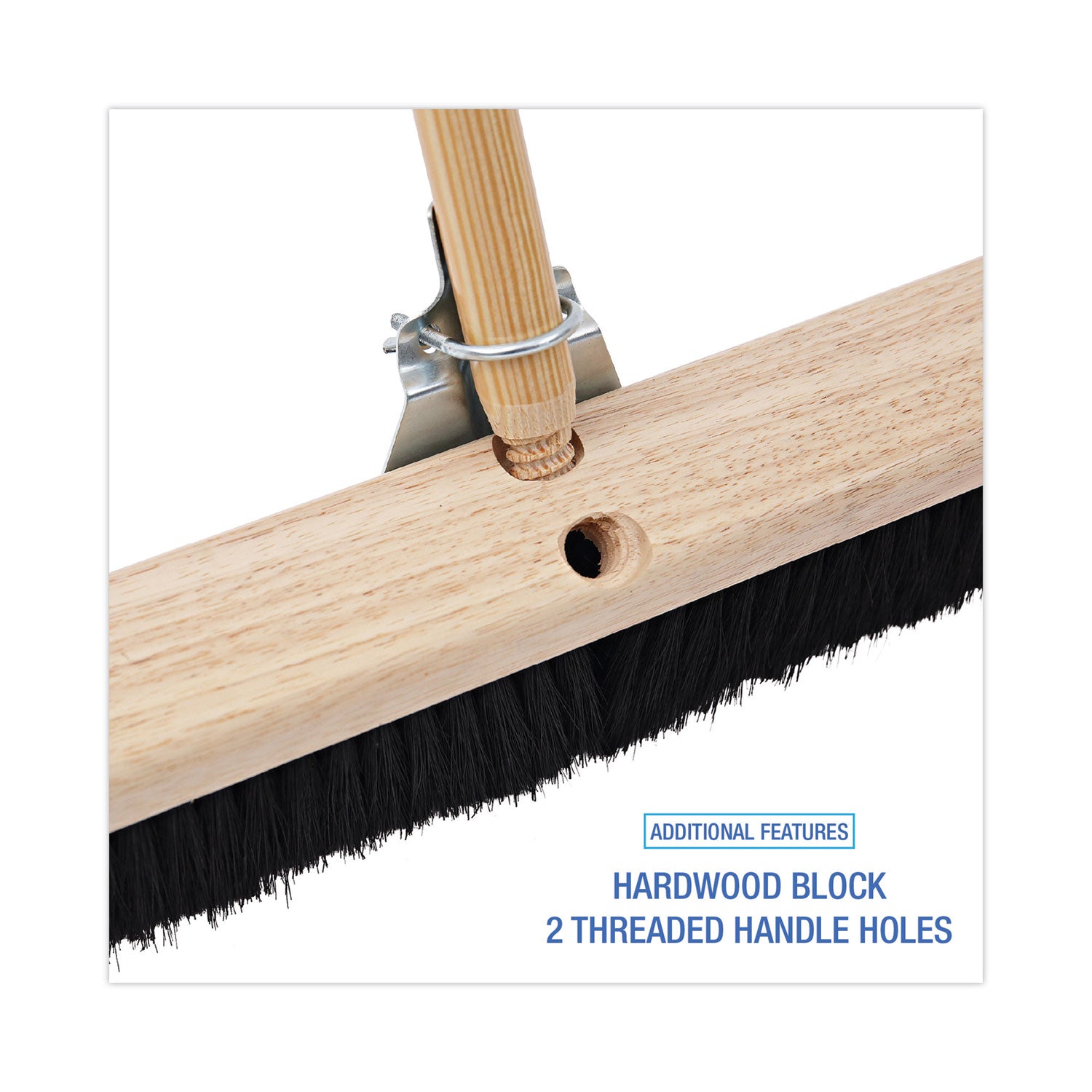 Boardwalk® Floor Brush Head, 2.5" Black Tampico Fiber Bristles, 36" Brush