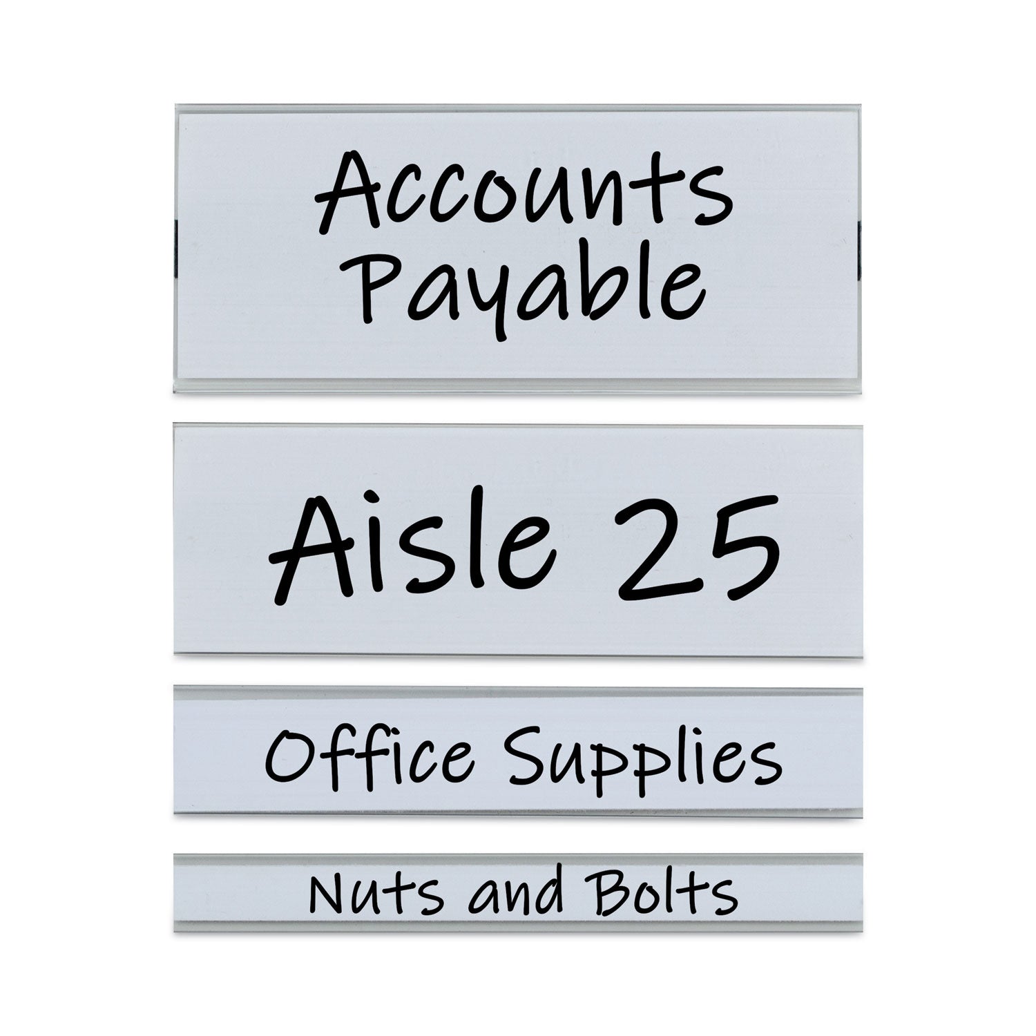 C-Line® Clear Magnetic Label Holders, Side Load, 6 x 0.5, 10/Pack