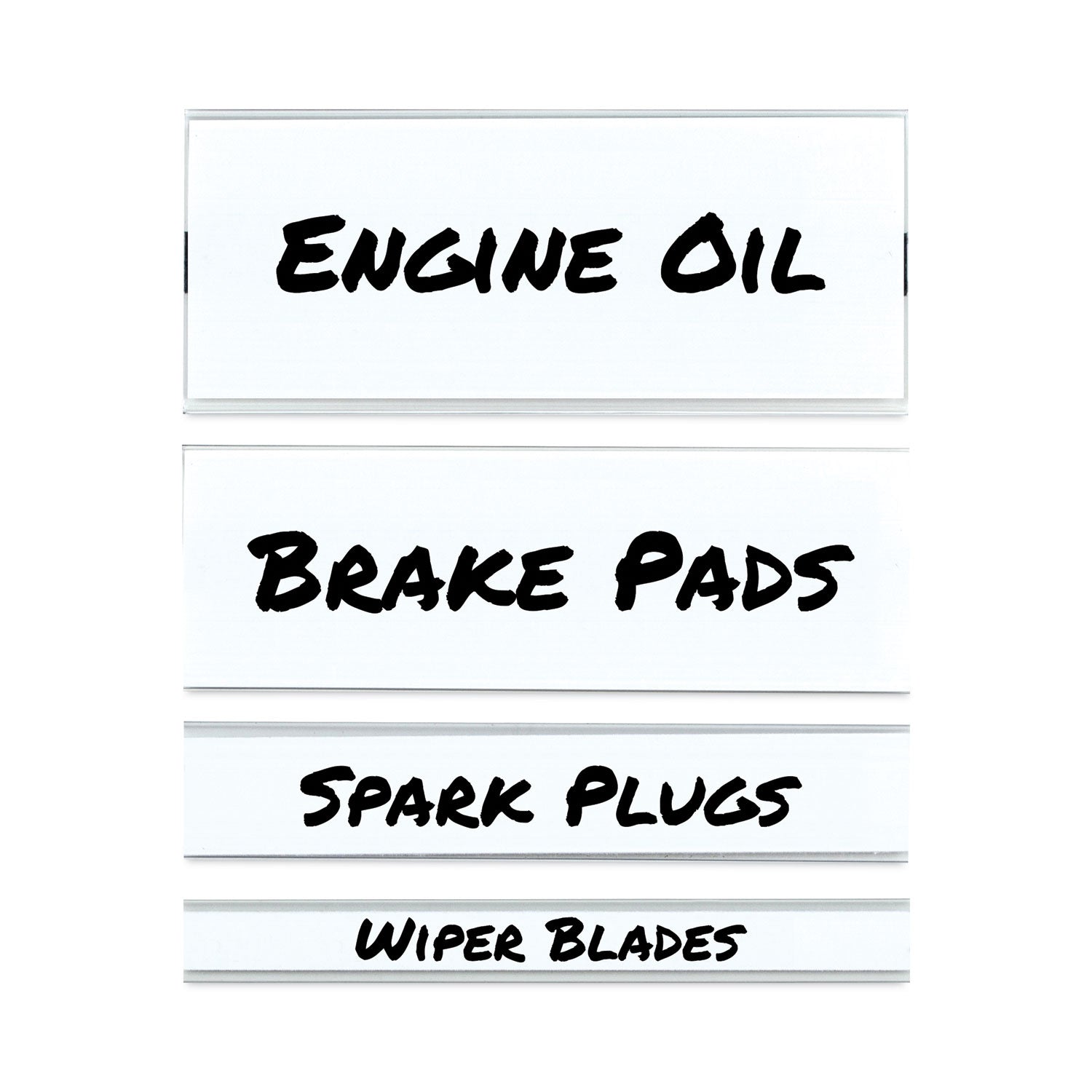 C-Line® Clear Magnetic Label Holders, Side Load, 6 x 0.5, 10/Pack