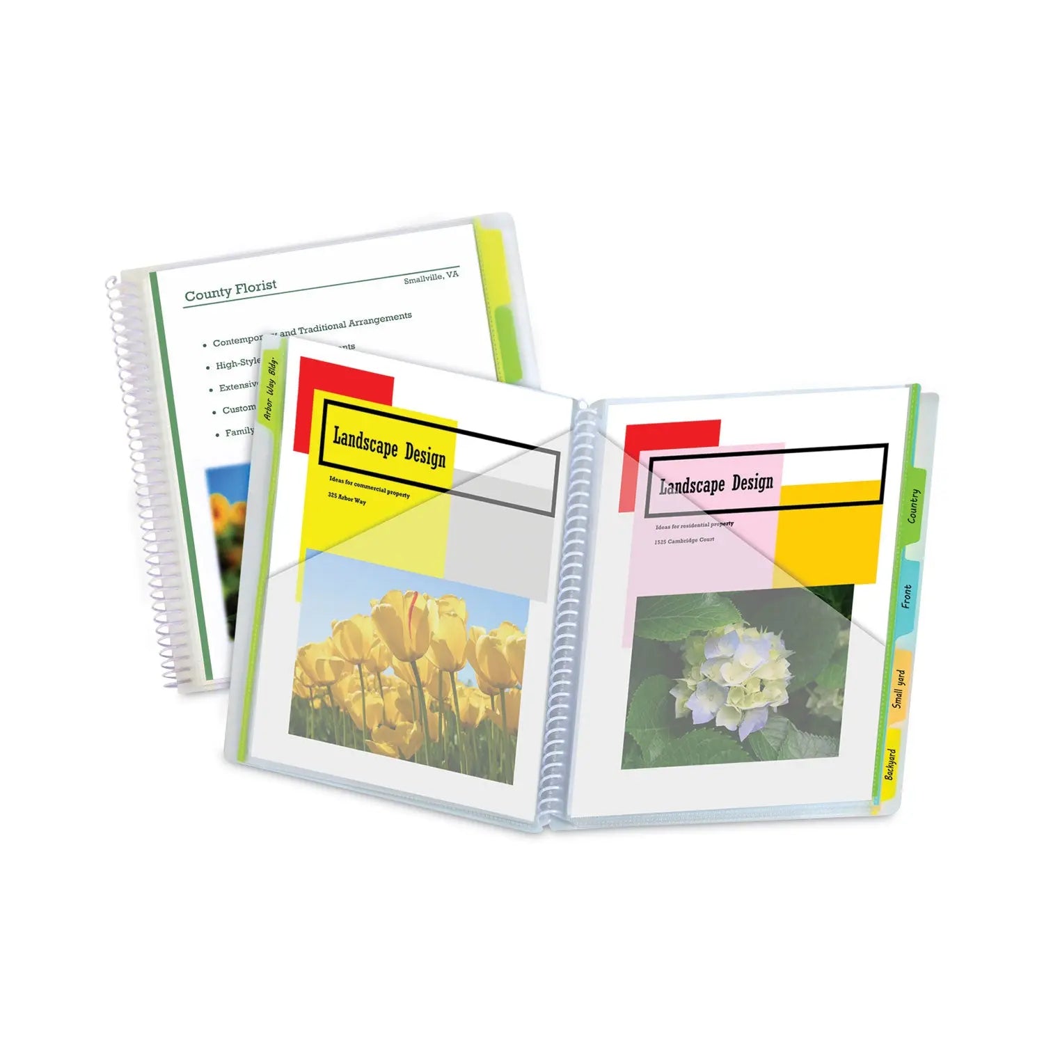10-Pocket Poly Portfolio with Write-On Tabs, 8.5 x 11, Clear/Clear C-Line® Flipcost