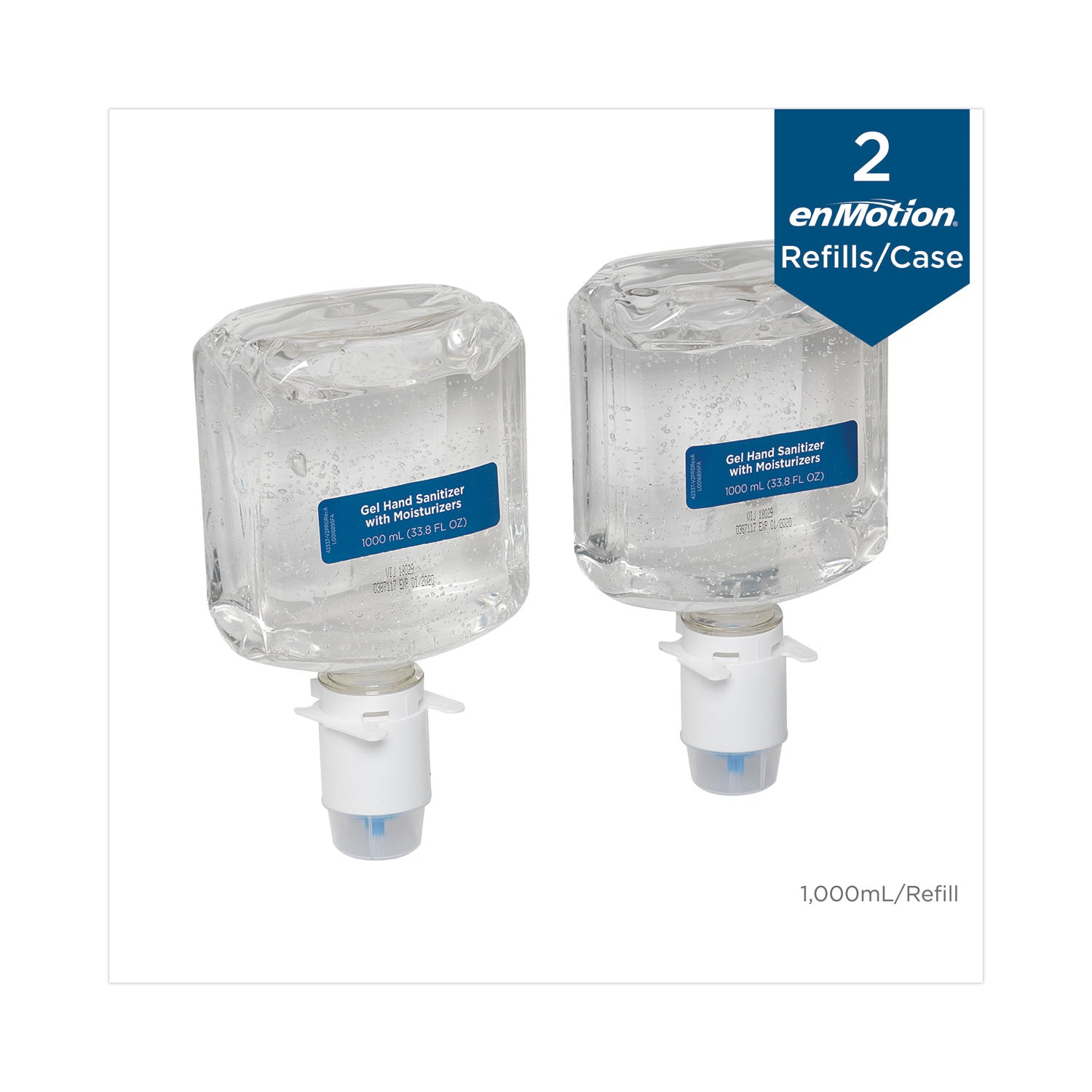 Georgia Pacific® Professional Enmotion Gen2 E3-Rated Gel Sanitizer Dispenser Refill, 1,000 Ml Bottle, Fragrance-Free, 2/carton