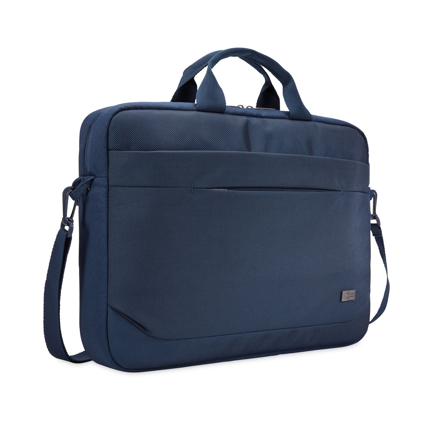 Case Logic® Advantage Laptop Attache, Fits Devices Up to 14", Polyester, 14.6 x 2.8 x 13, Dark Blue
