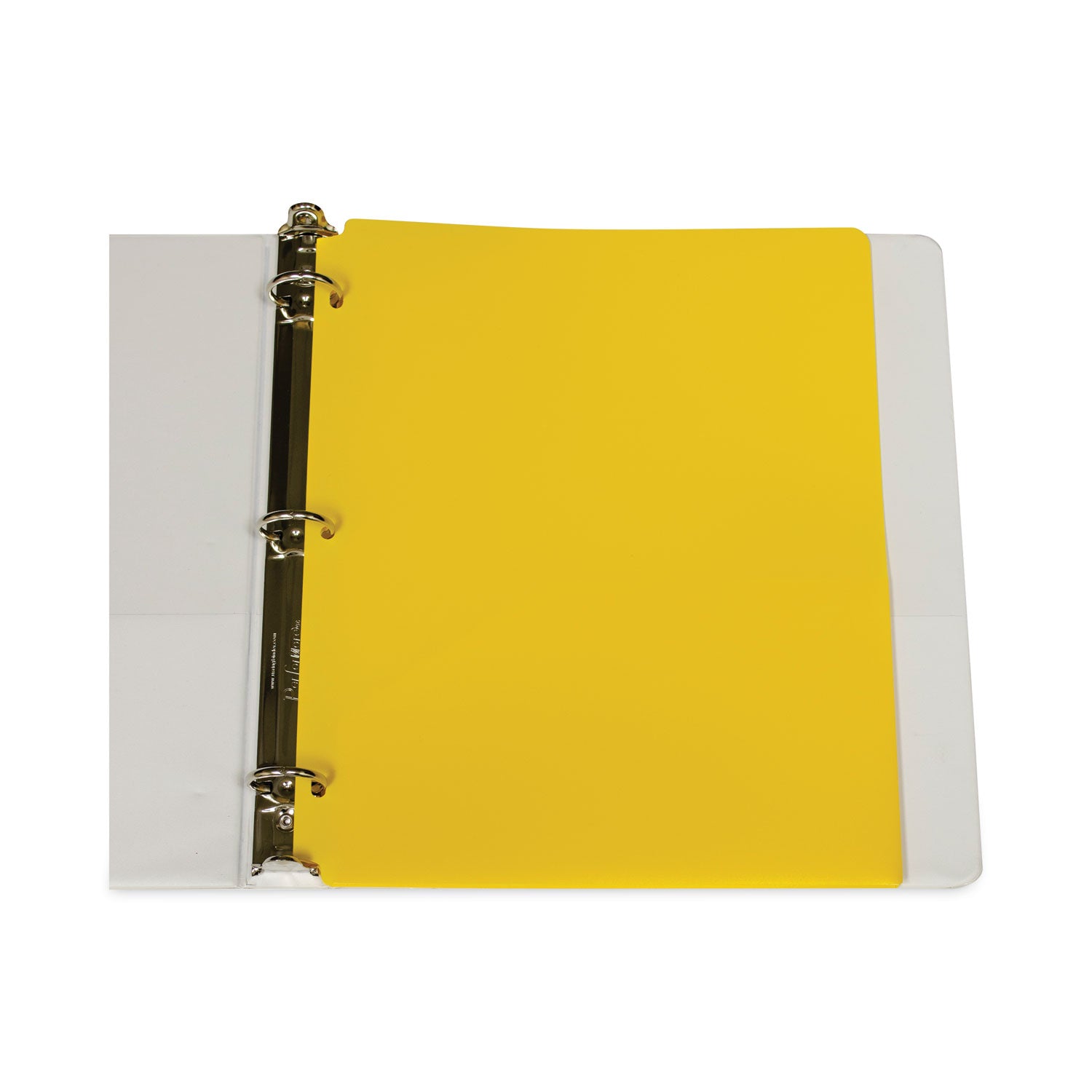 C-Line® Two-Pocket Heavyweight Poly Portfolio Folder, 3-Hole Punch, 11 x 8.5, Yellow, 25/Box
