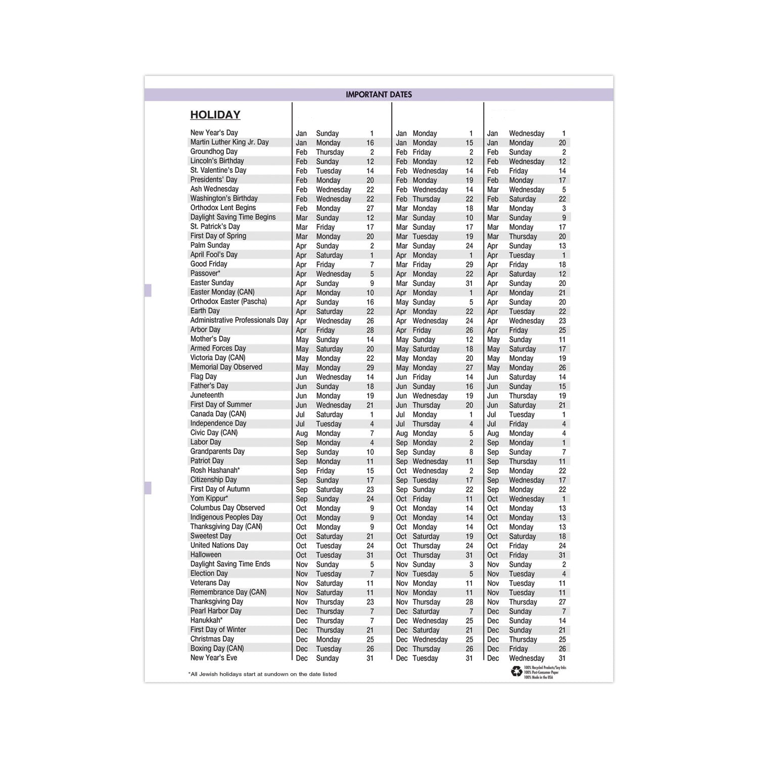 House of Doolittle™ Recycled WildFlower Weekly/Monthly Planner, WildFlower Artwork, 11 x 8.5, Gray/White/Purple Cover, 12-Month (Jan-Dec): 2025