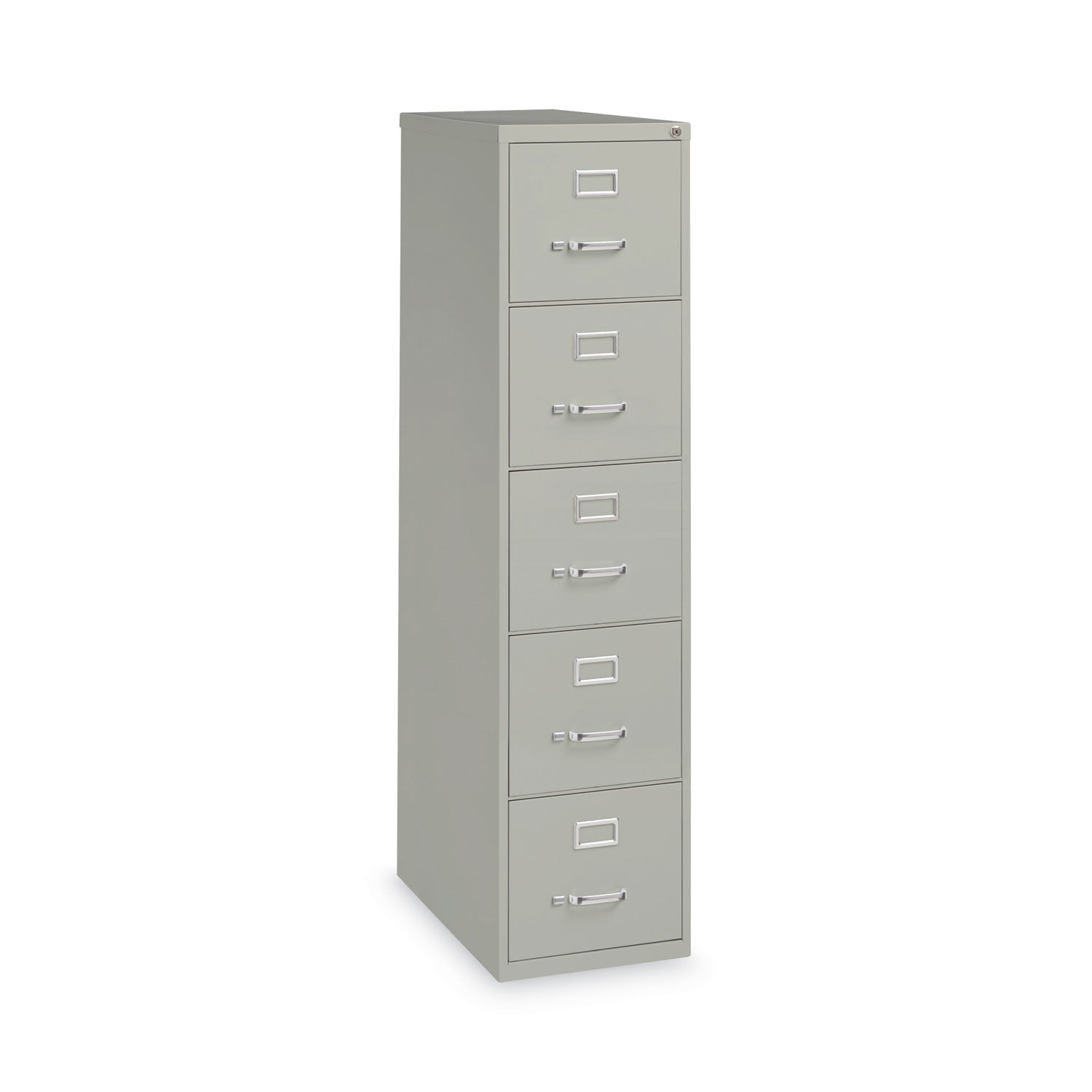 Alera® Five-Drawer Economy Vertical File, Letter-Size File Drawers, 15" x 26.5" x 61.37", Light Gray