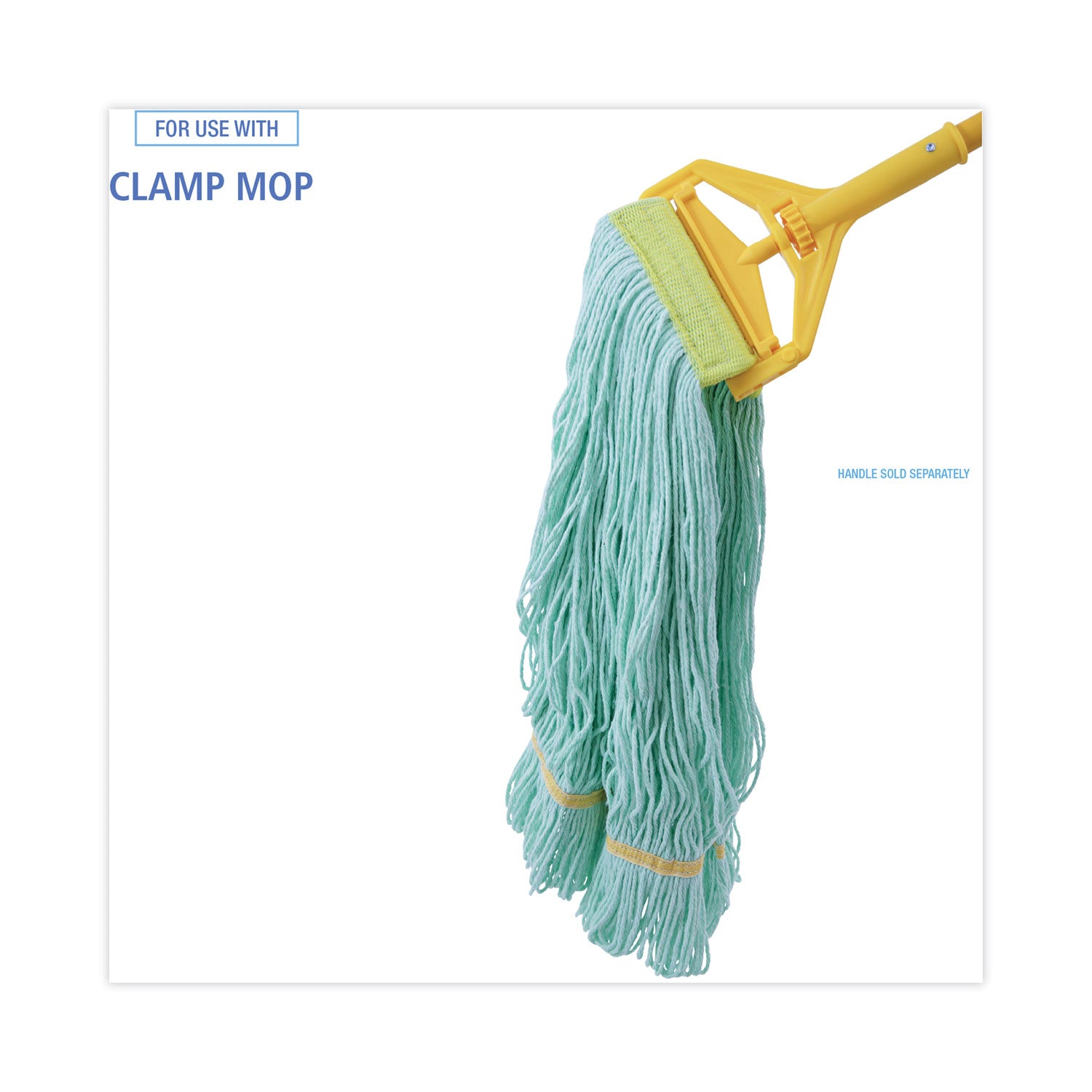 Boardwalk® Ecomop Looped-End Mop Head, Recycled Fibers, Extra Large Size, Green