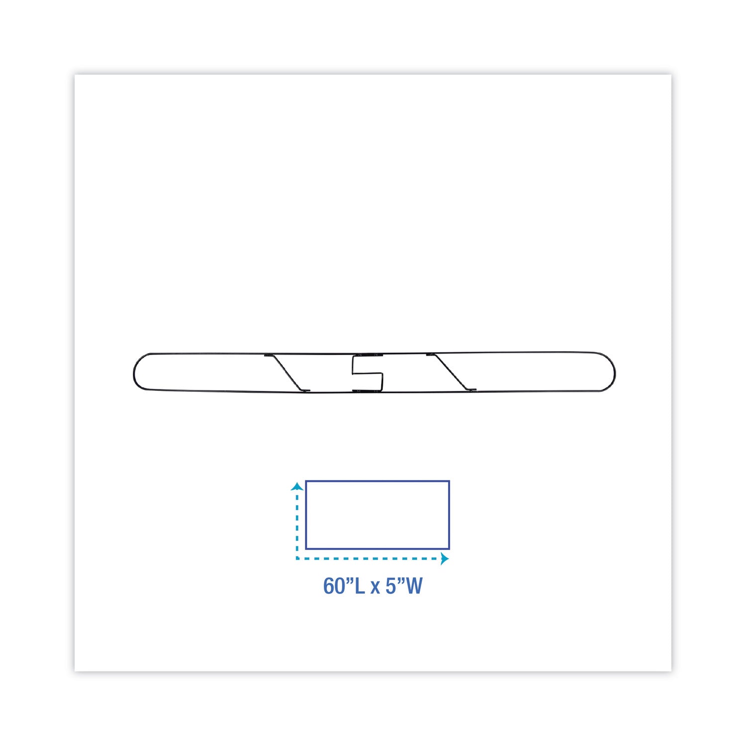 Boardwalk® Clip-On Dust Mop Frame, 60w X 5d, Zinc Plated