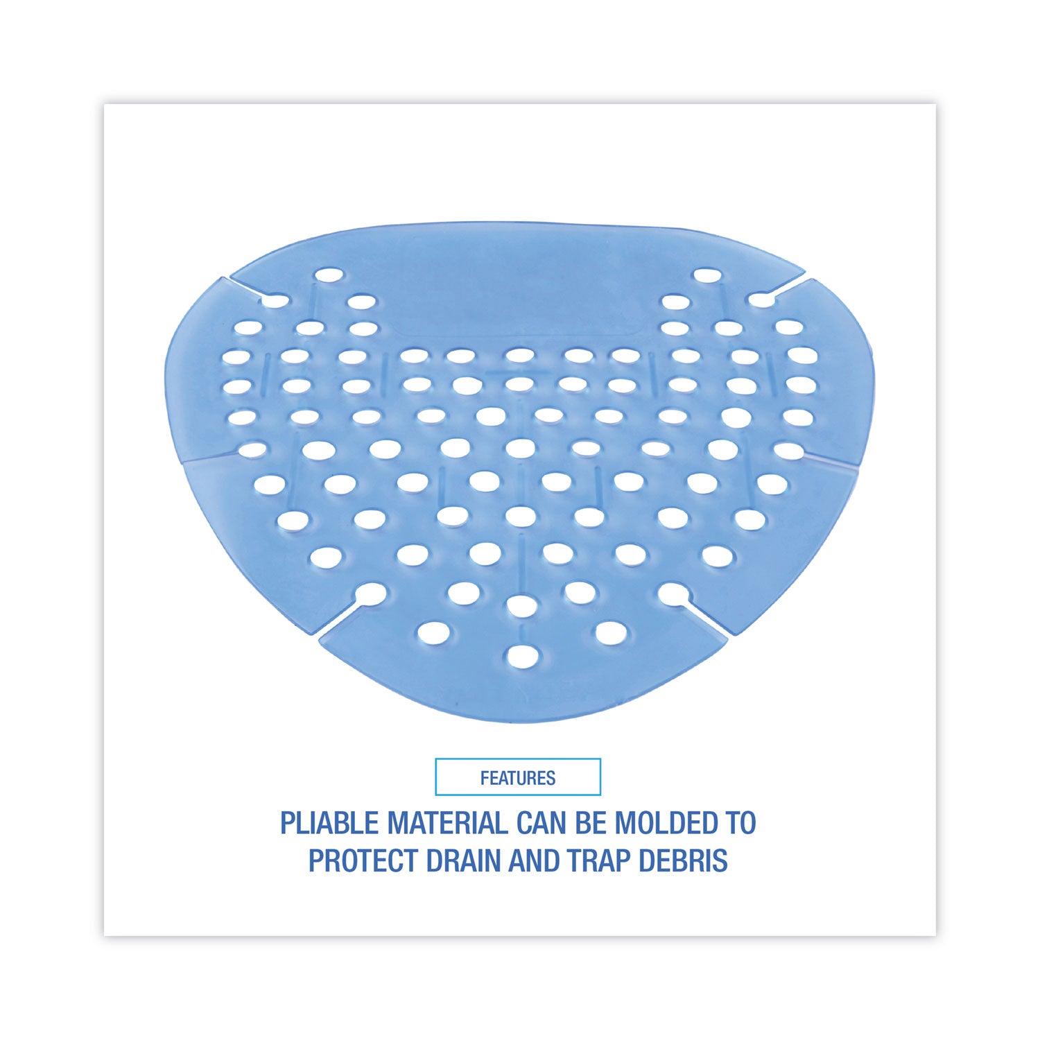 Boardwalk® Gem Urinal Deodorizer Screen, Cotton Blossom Scent, Blue, 12/Box