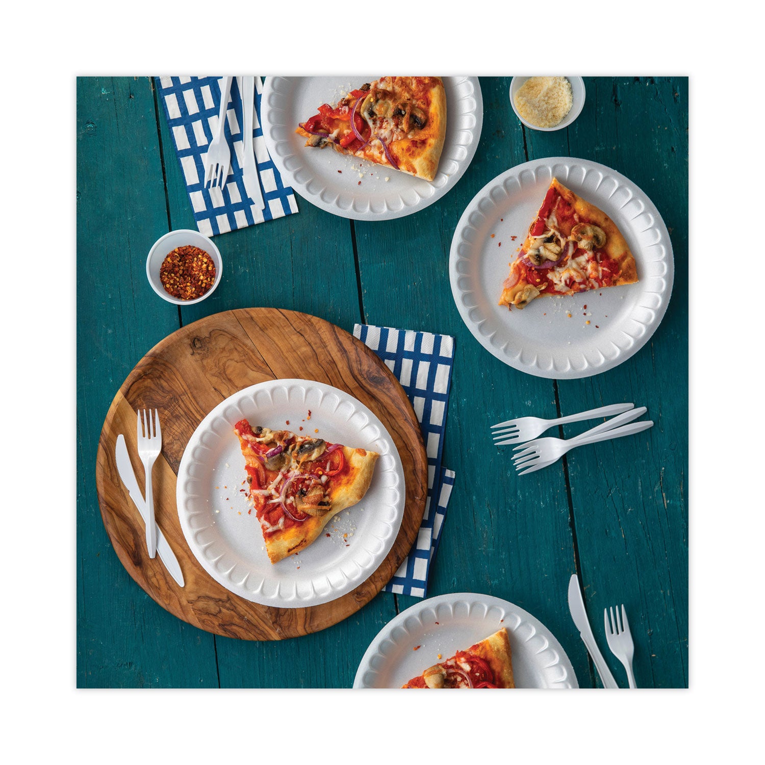 Pactiv Evergreen Fieldware Cutlery, Mediumweight Fork, Plastic, White, 1,000/Carton