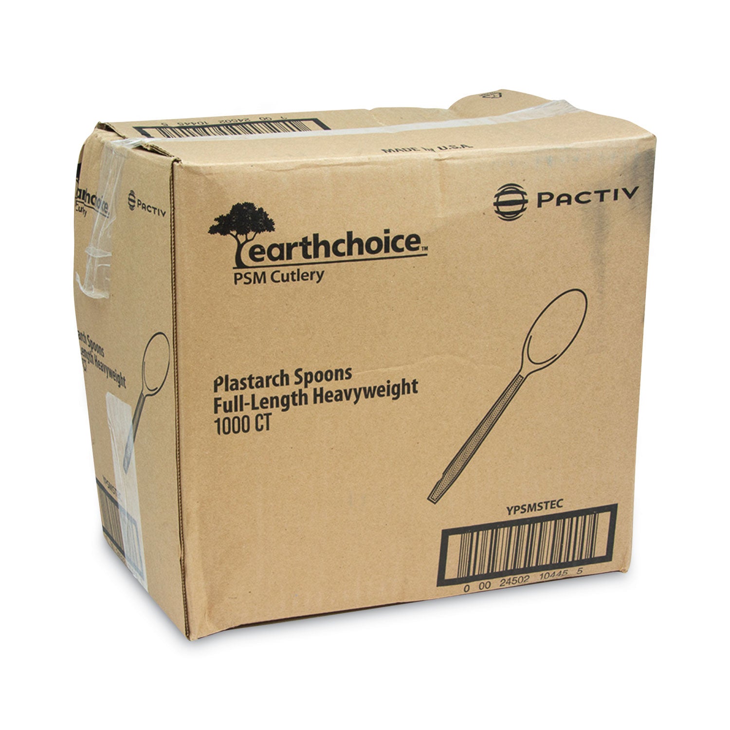 Pactiv Evergreen EarthChoice PSM Cutlery, Heavyweight Spoon, Plastic, Tan, 1,000/Carton