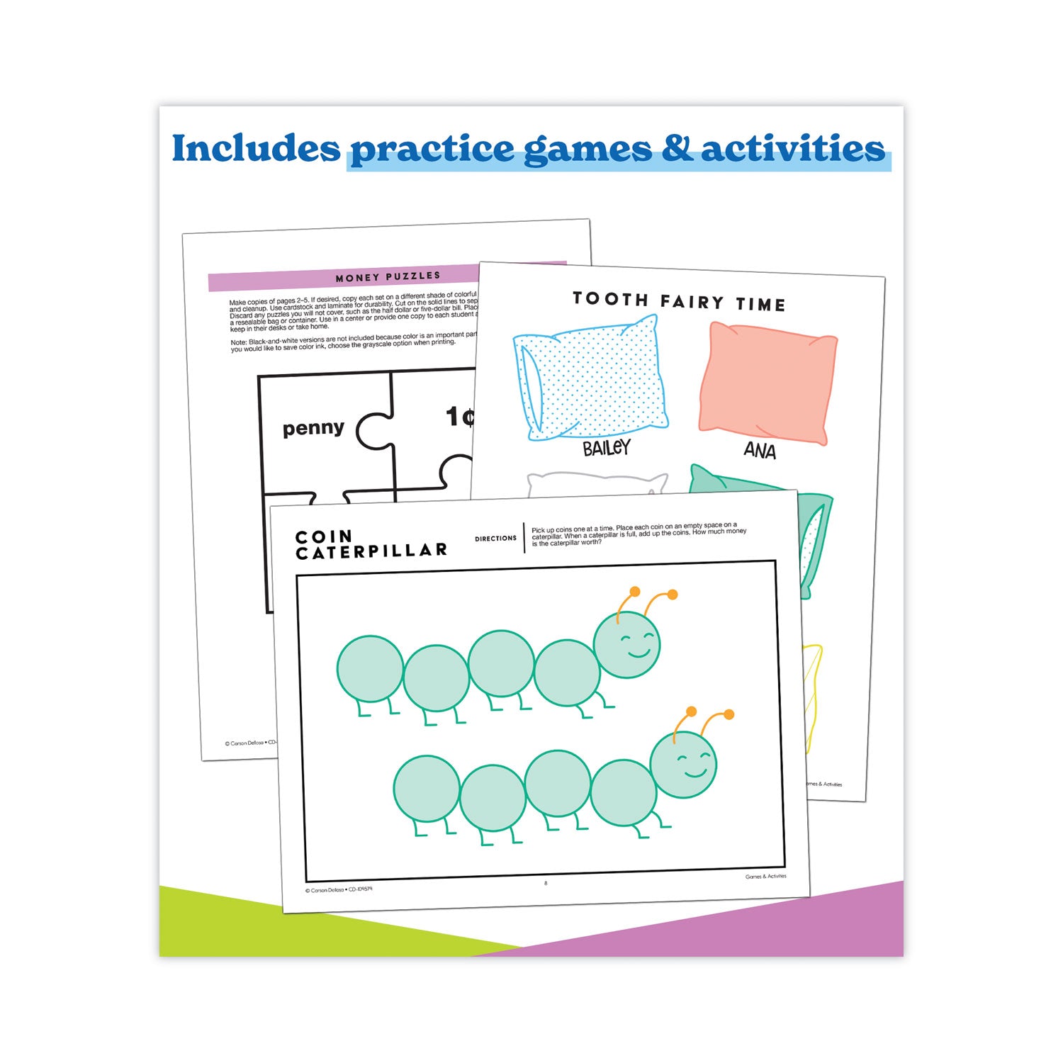 Carson-Dellosa Education In a Flash USB, US Money, Ages 6-8, 229 Pages