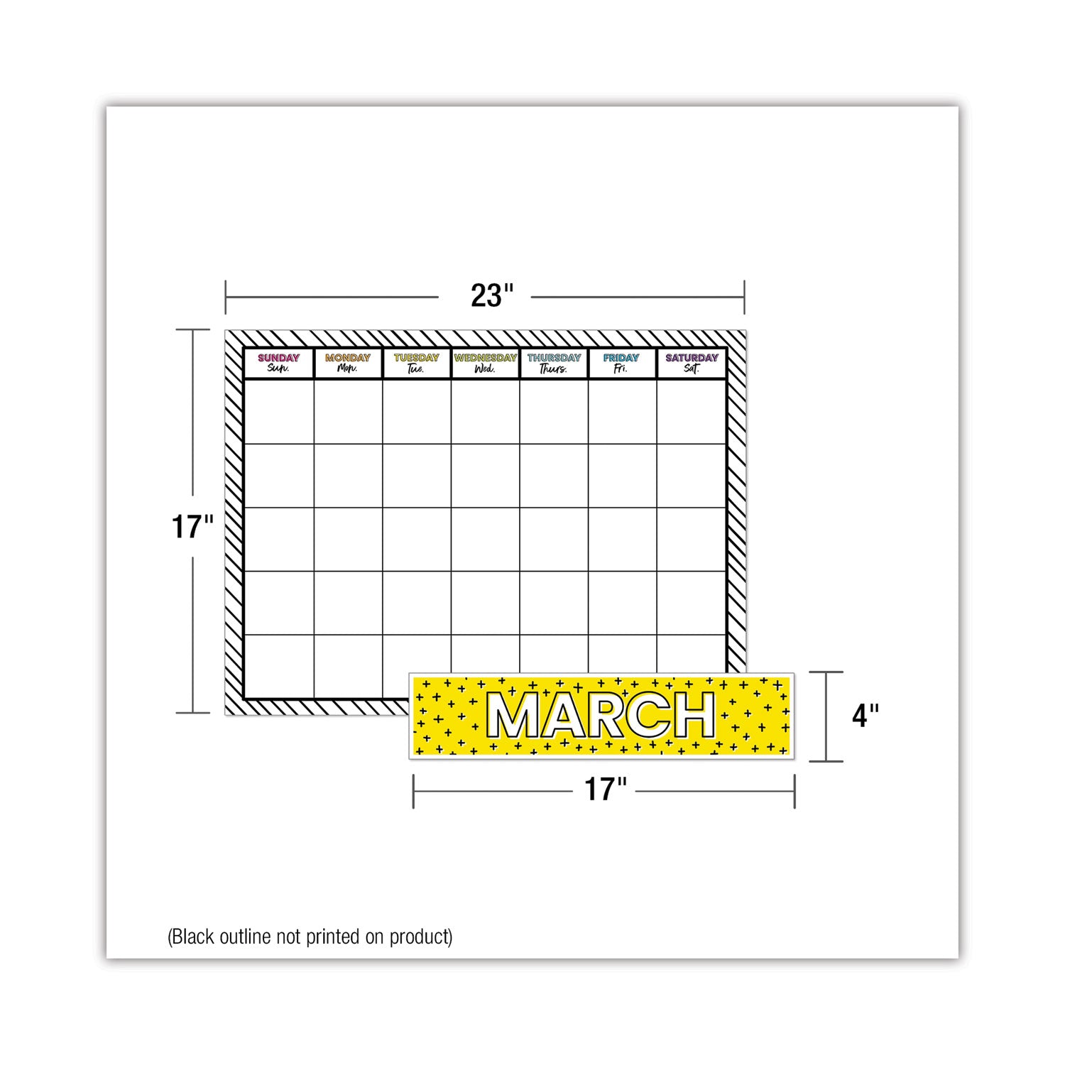 Carson-Dellosa Education Calendar Bulletin Board Sets, 129-Piece Set, Kind Vibes, 23" x 17", Multicolor
