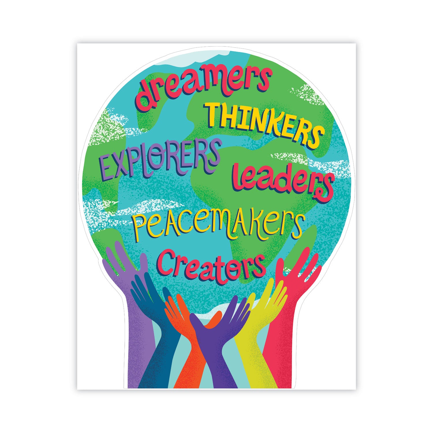 Carson-Dellosa Education Motivational Bulletin Board Sets, 47-Piece Set, One World, 24.7" x 20", Multicolor