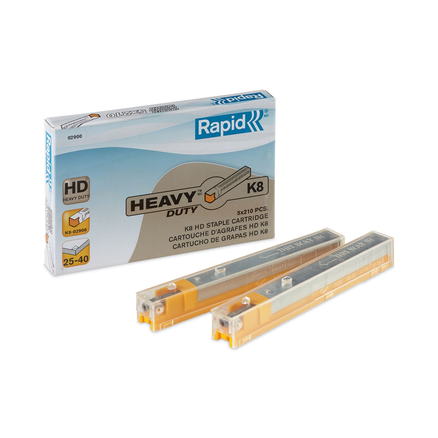 Staple Cartridge, 0.31" Leg, 0.5" Crown, Steel, 210/Cartridge, 5 Cartridges/Pack, 1,050/Pack