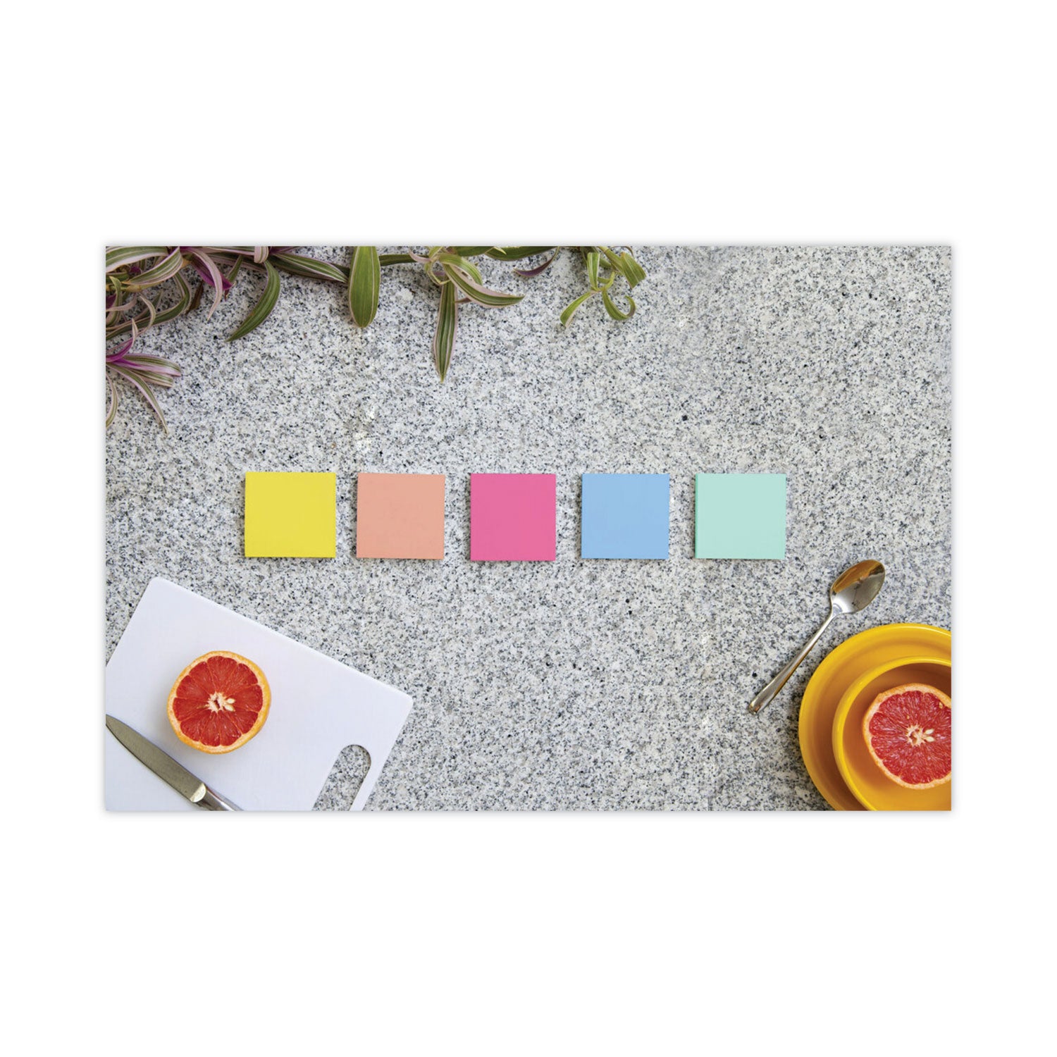 Post-it® Notes Super Sticky Note Pads in Summer Joy Collection Colors, 3" x 3", Summer Joy Collection Colors, 90 Sheets/Pad, 12 Pads/Pack