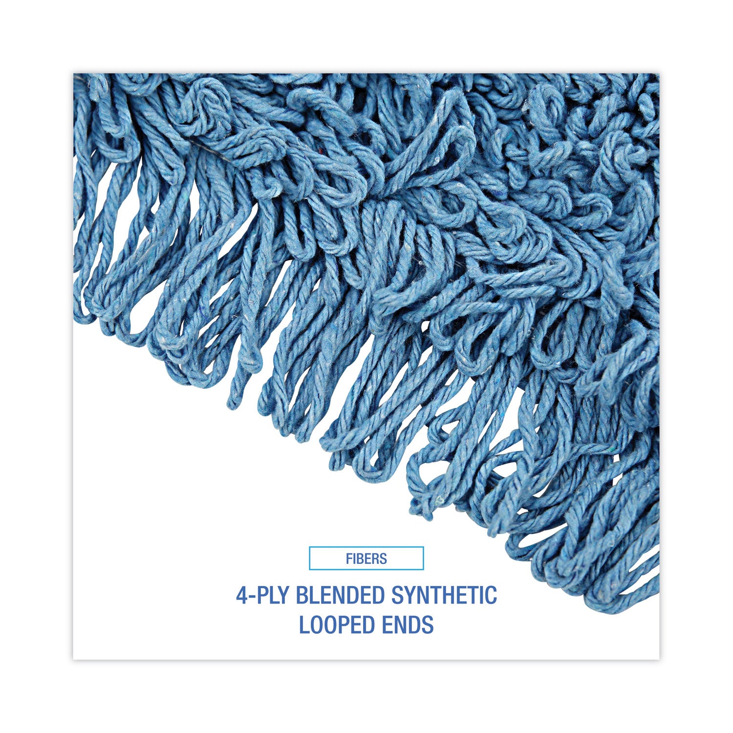 Boardwalk® Dry Mopping Kit, 36 X 5 Blue Blended Synthetic Head, 60" Natural Wood/metal Handle