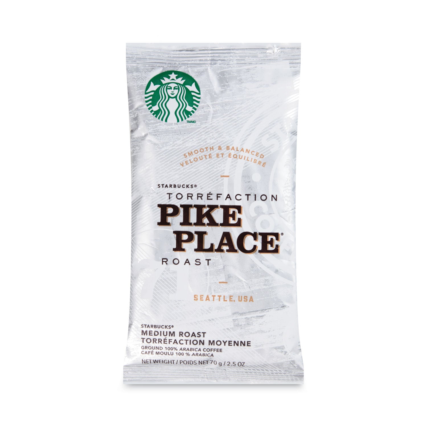 Starbucks® Coffee, Pike Place, 2.5oz, 18/box