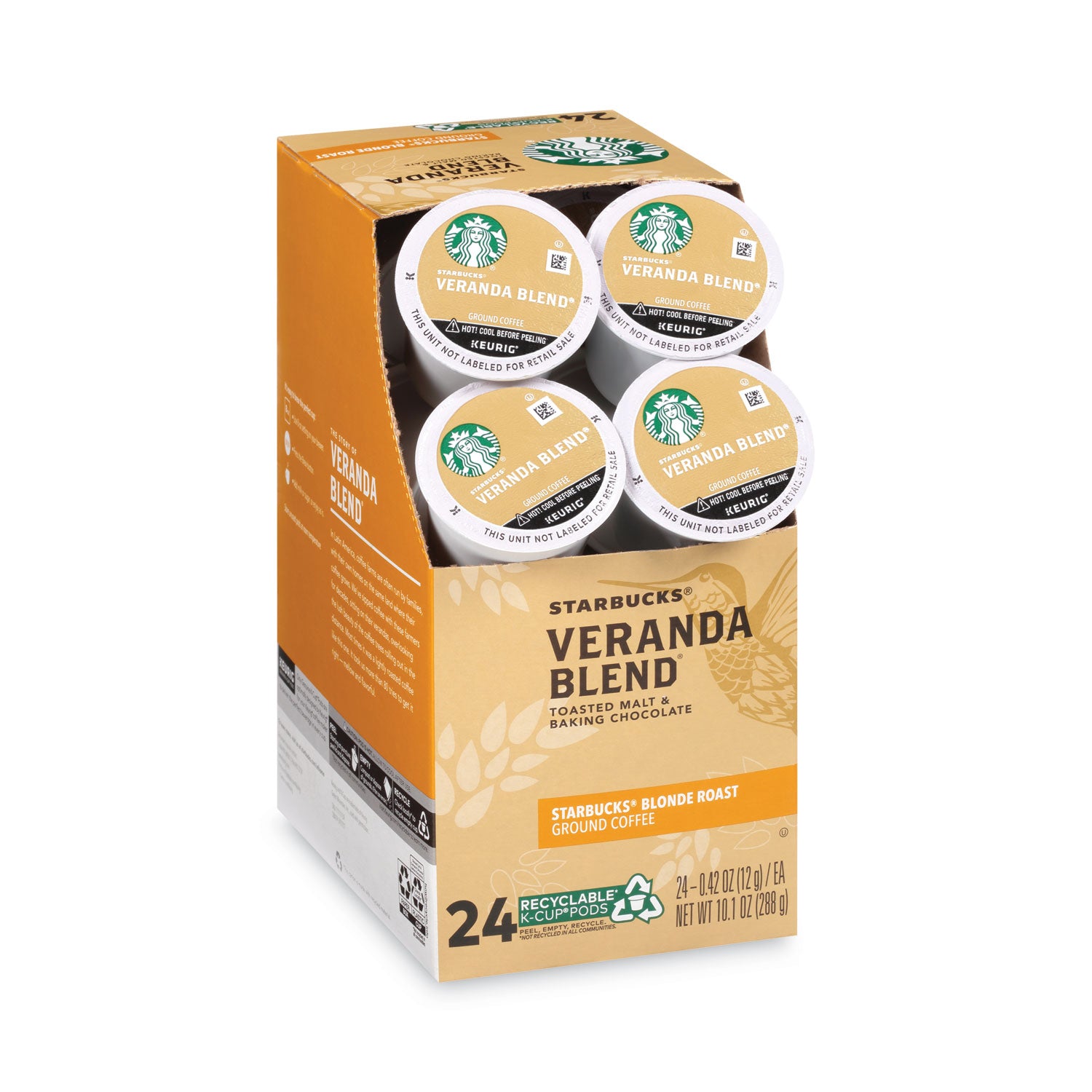 Starbucks® Veranda Blend Coffee K-Cups, 24/box, 4 Box/carton