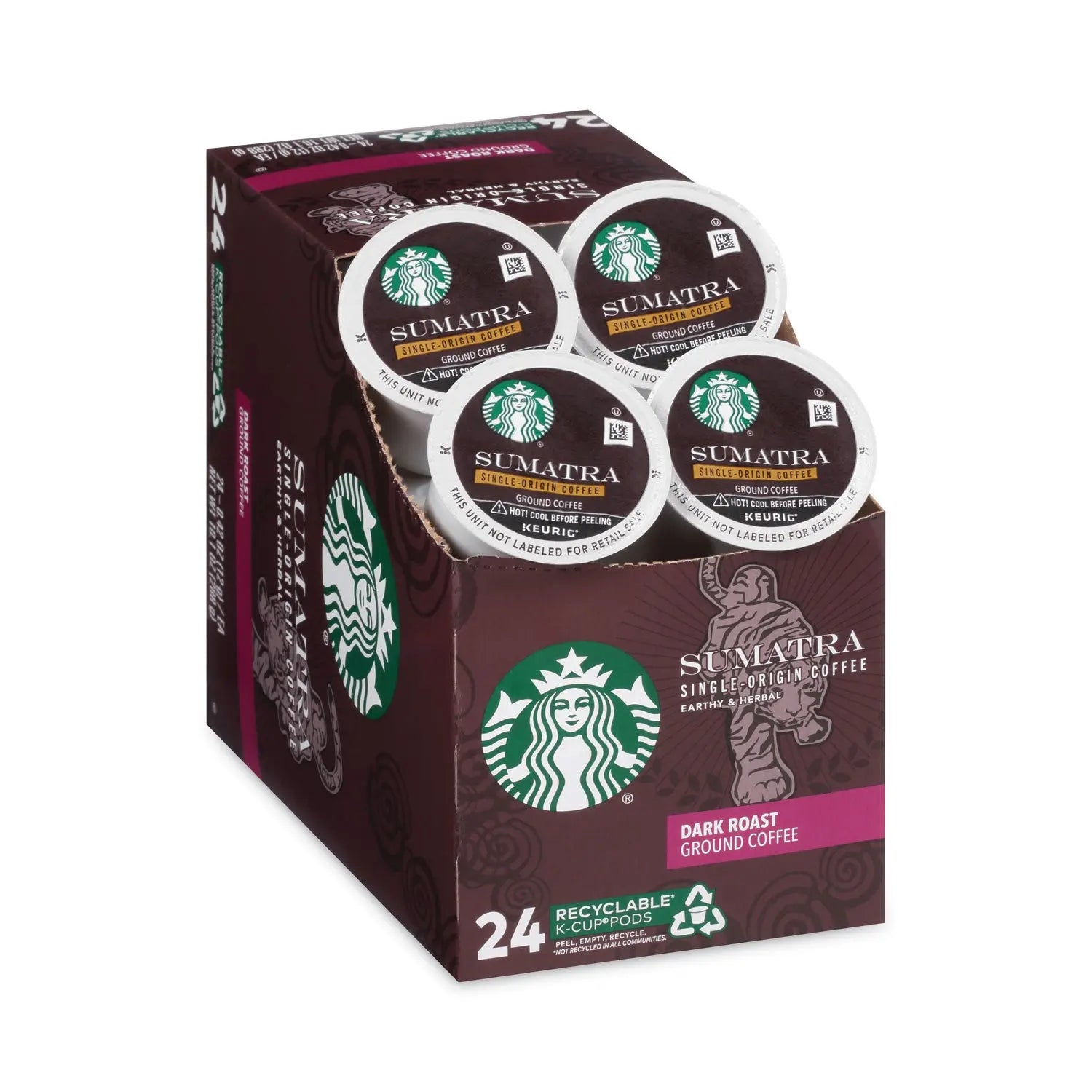 Sumatra Coffee K-Cups, Sumatra, 0.4 oz K-Cup, 24/Box Starbucks® Flipcost