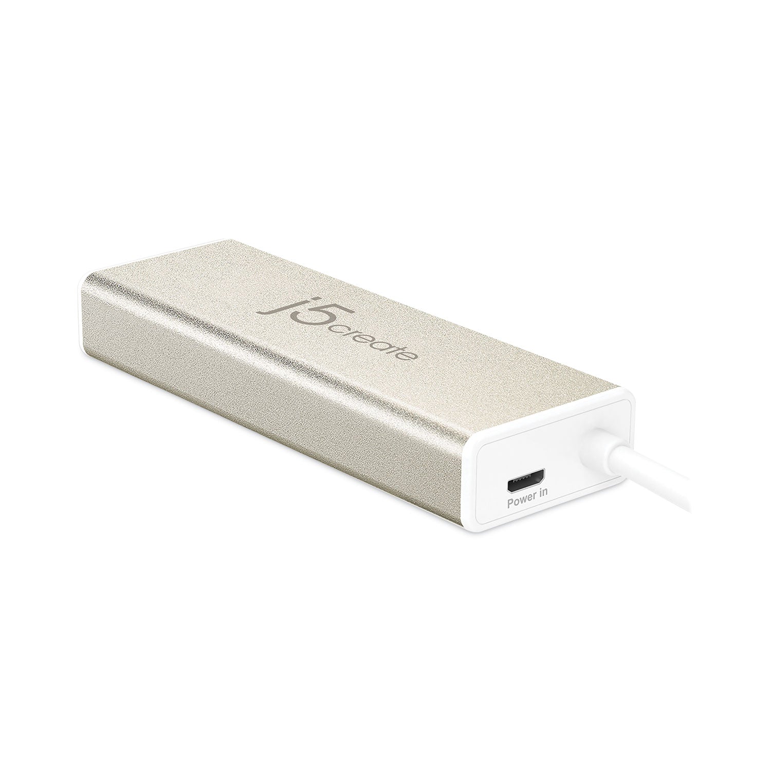 j5create® USB-C Hub with SD/Micro SD Card Reader, 3 Ports, Silver