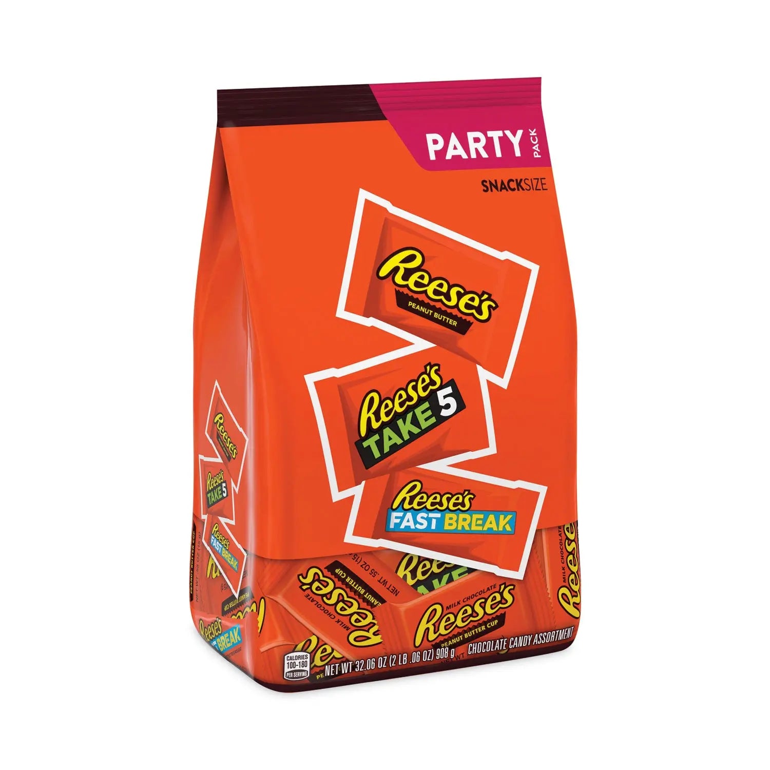 Milk Chocolate Peanut Butter Assortment Snack Size Candy, Individually Wrapped, 32.06 oz Bag