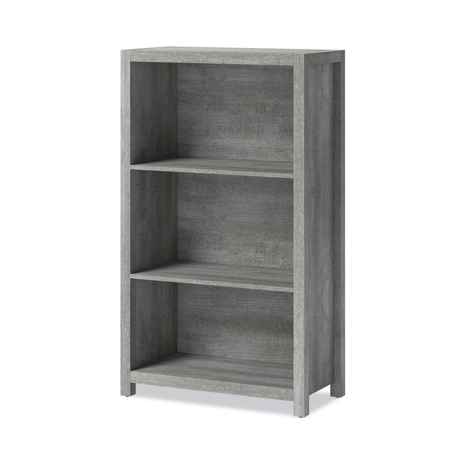 Whalen® Fallbrook Bookcase, Three-Shelf, 28w x 14d x 48.25h, Smoked Ash/Rustic Warm Gray